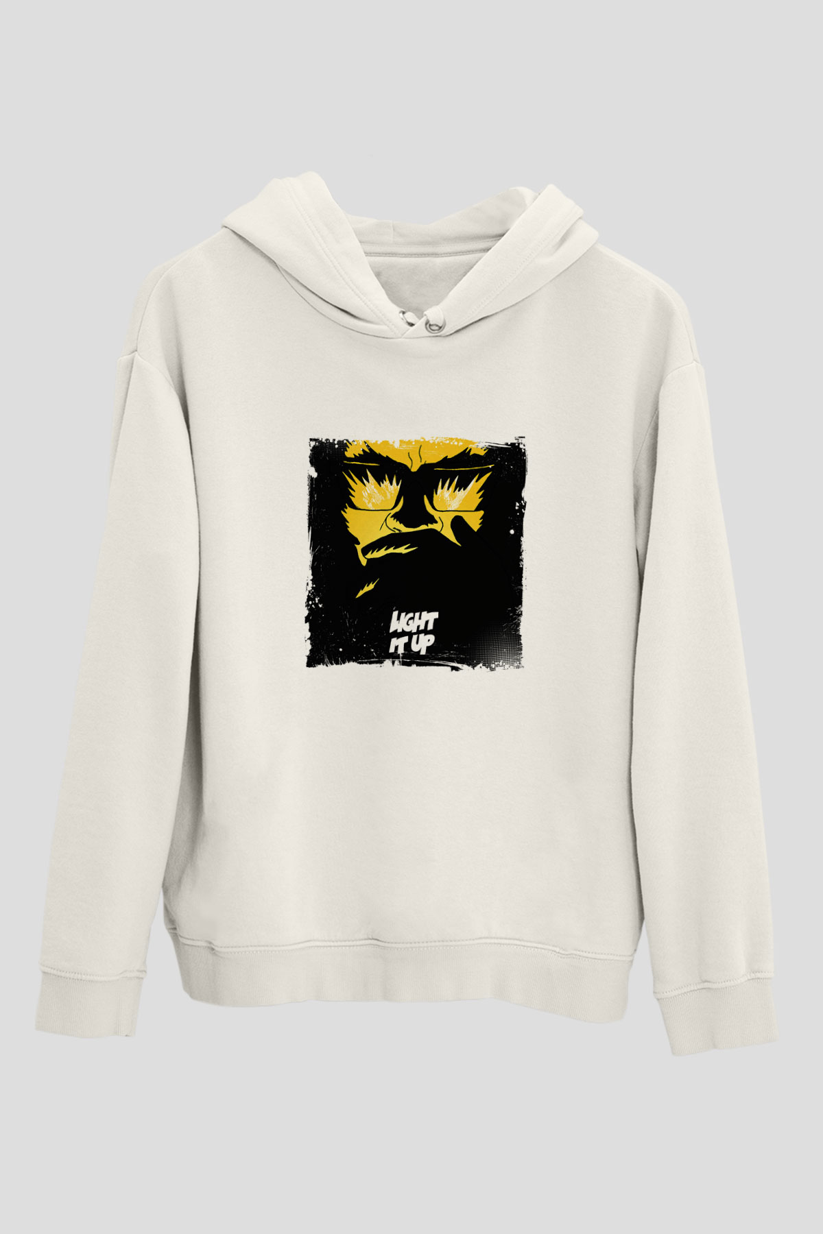 Major LazerBaskılı Beyaz Hoodie