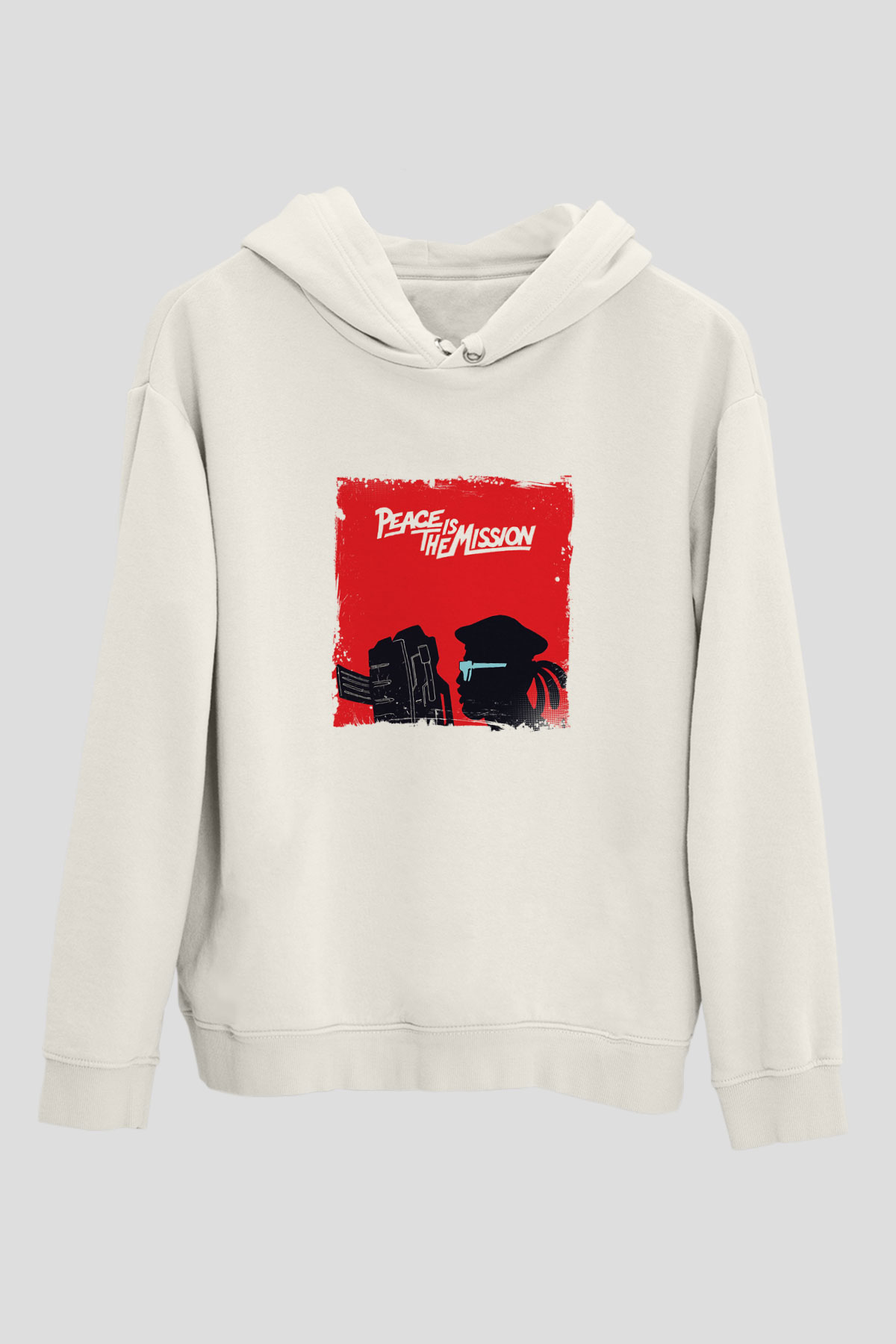 Major LazerBaskılı Beyaz Hoodie