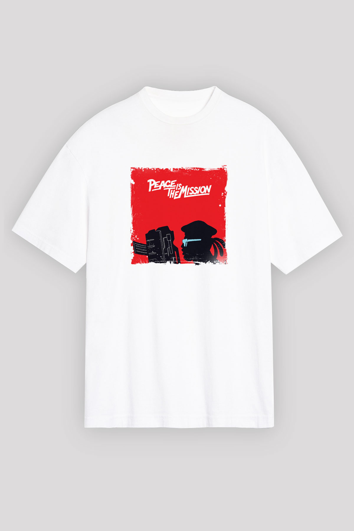 Major LazerBaskılı Beyaz Oversize Tişört