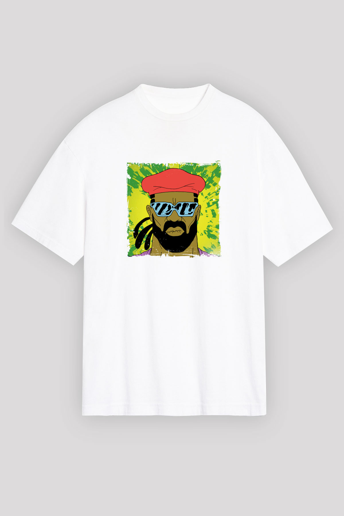 Major LazerBaskılı Beyaz Oversize Tişört