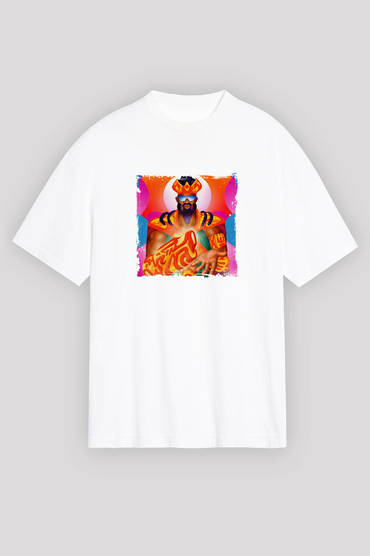 Major LazerBaskılı Beyaz Oversize Tişört