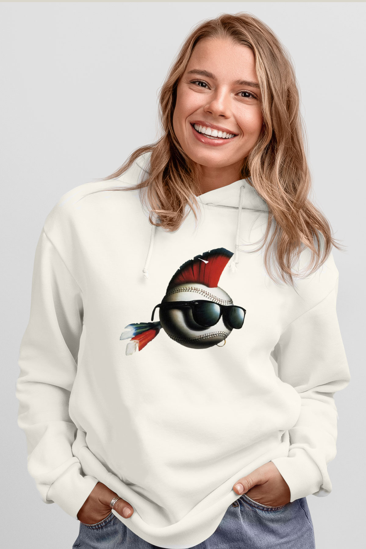 Major League Beyaz Unisex Hoodie