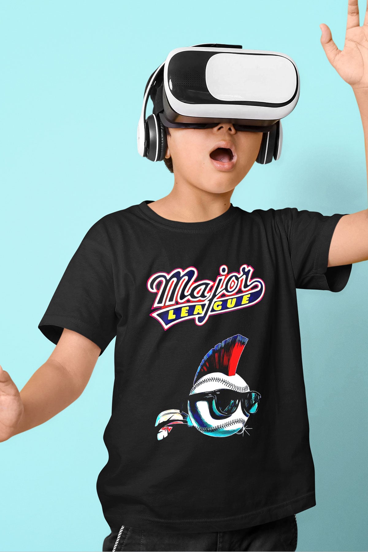 Major League Siyah Unisex  Çocuk Tişört