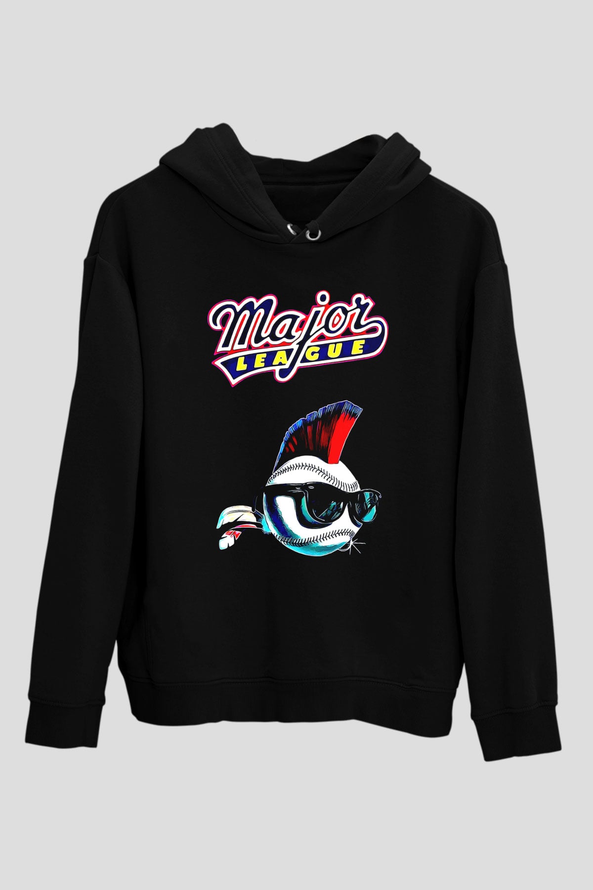 Major League Siyah Unisex Hoodie