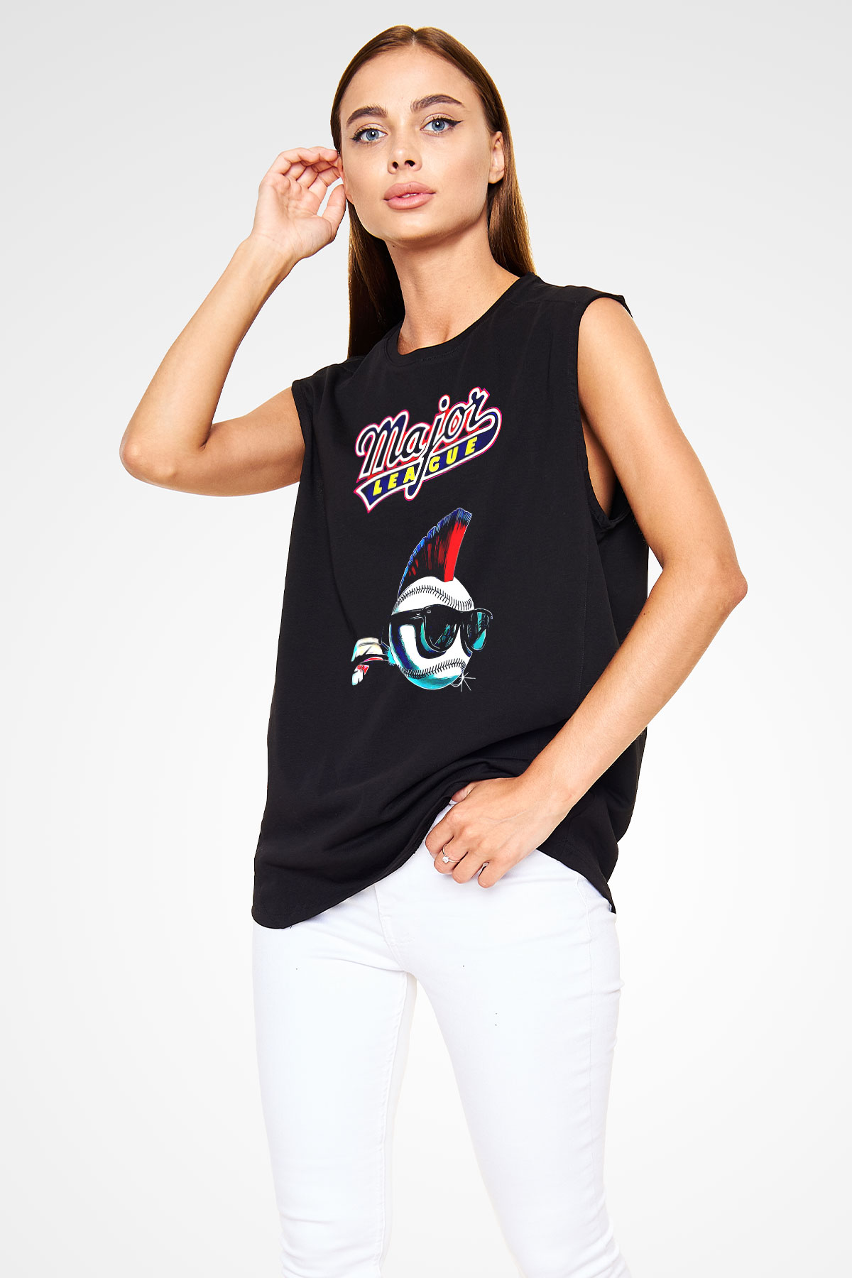 Major League Siyah Unisex  Kolsuz Tişört