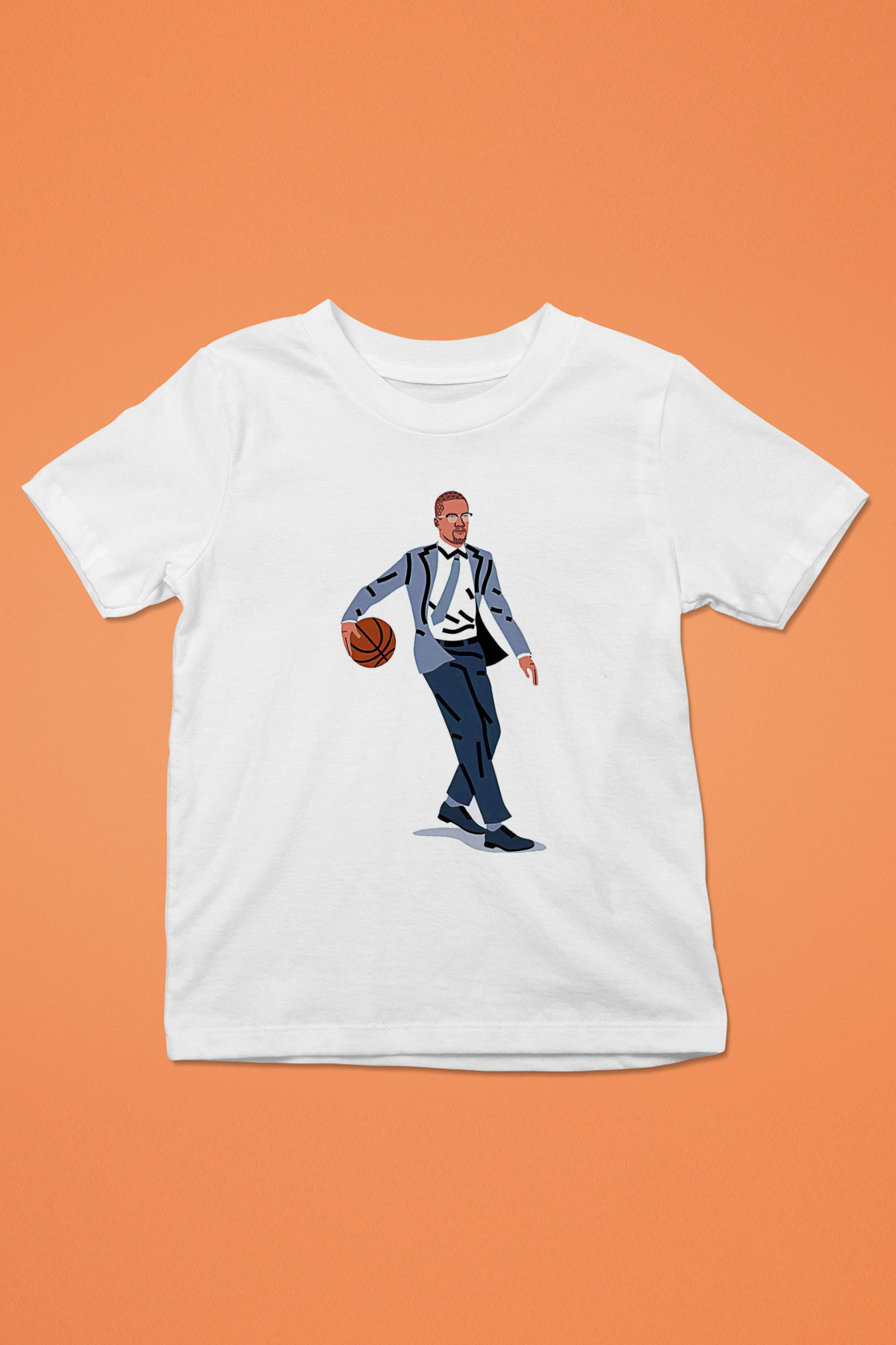 Malcolm X James Baskılı Beyaz Unisex Beyaz Çocuk Tişört - Tshirt