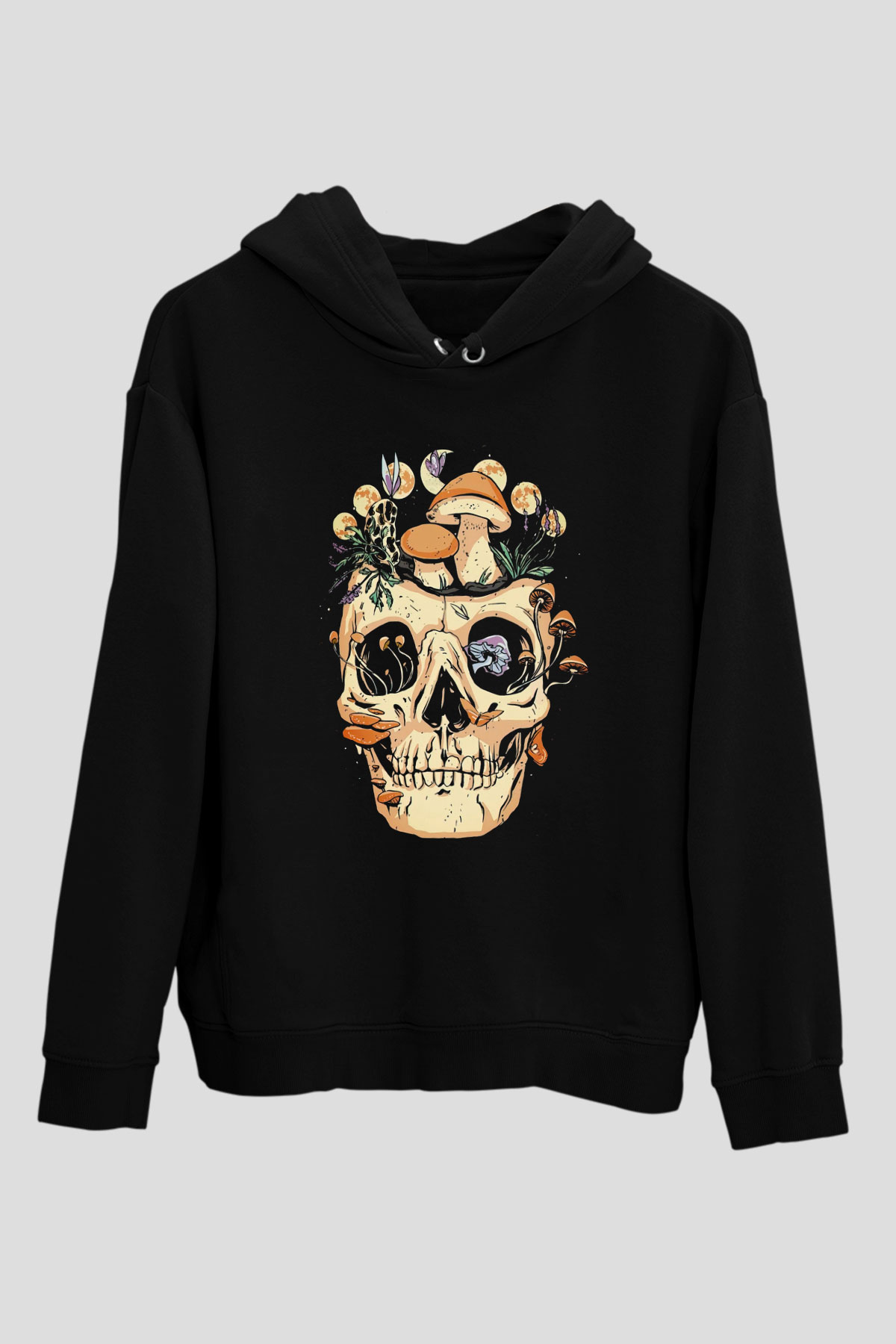 Mantar KurukafaSiyah  Unisex Hoodie