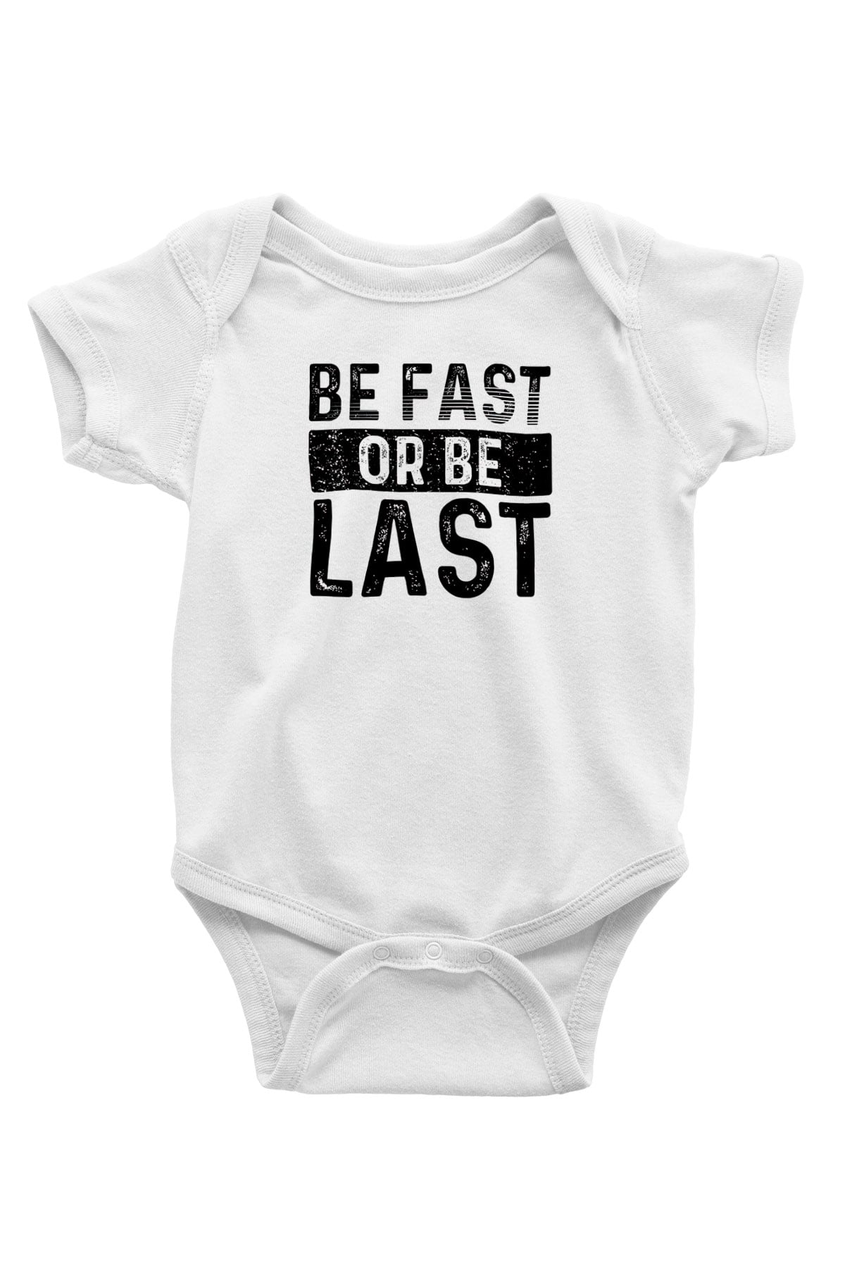 Maraton Baskılı Beyaz Bebek Body - Zıbın