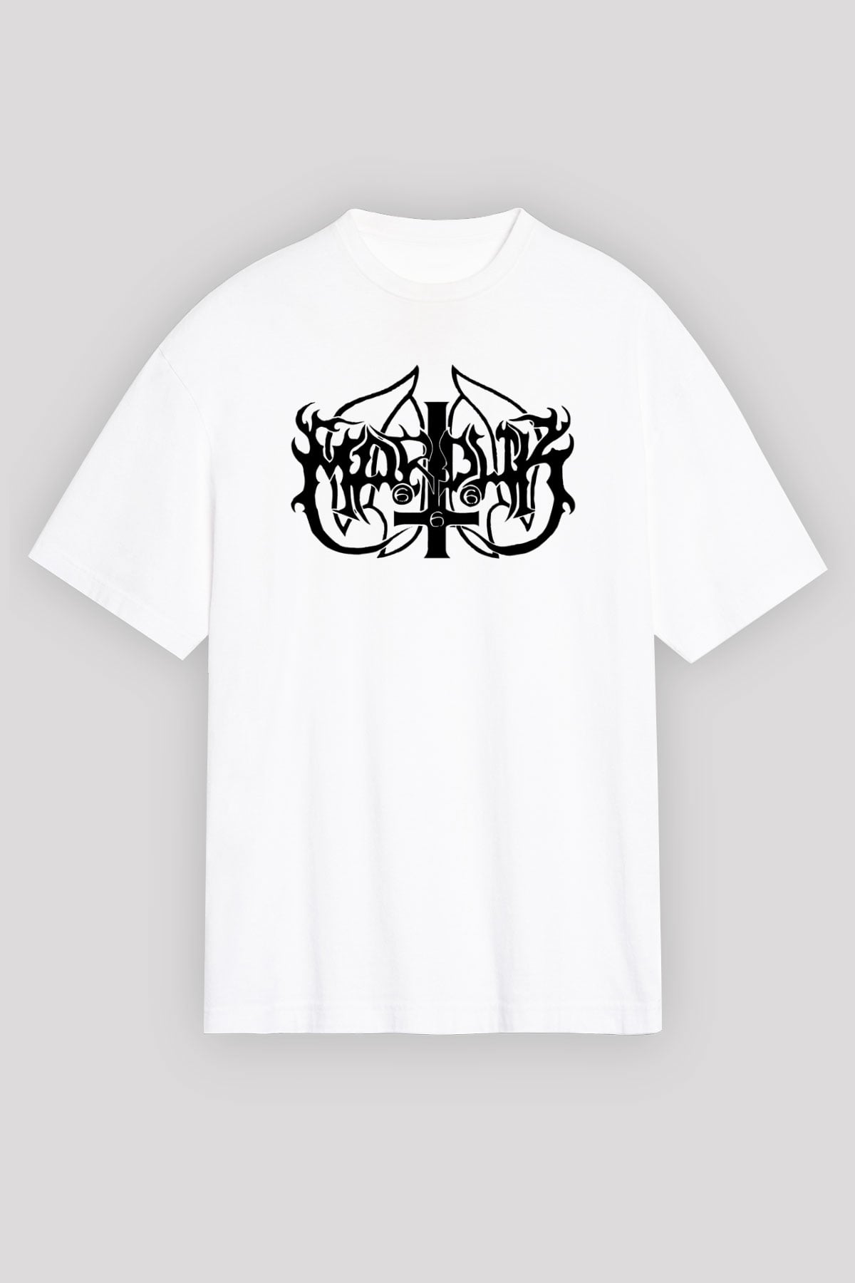 Marduk Beyaz Unisex Oversize Tişört T-Shirt