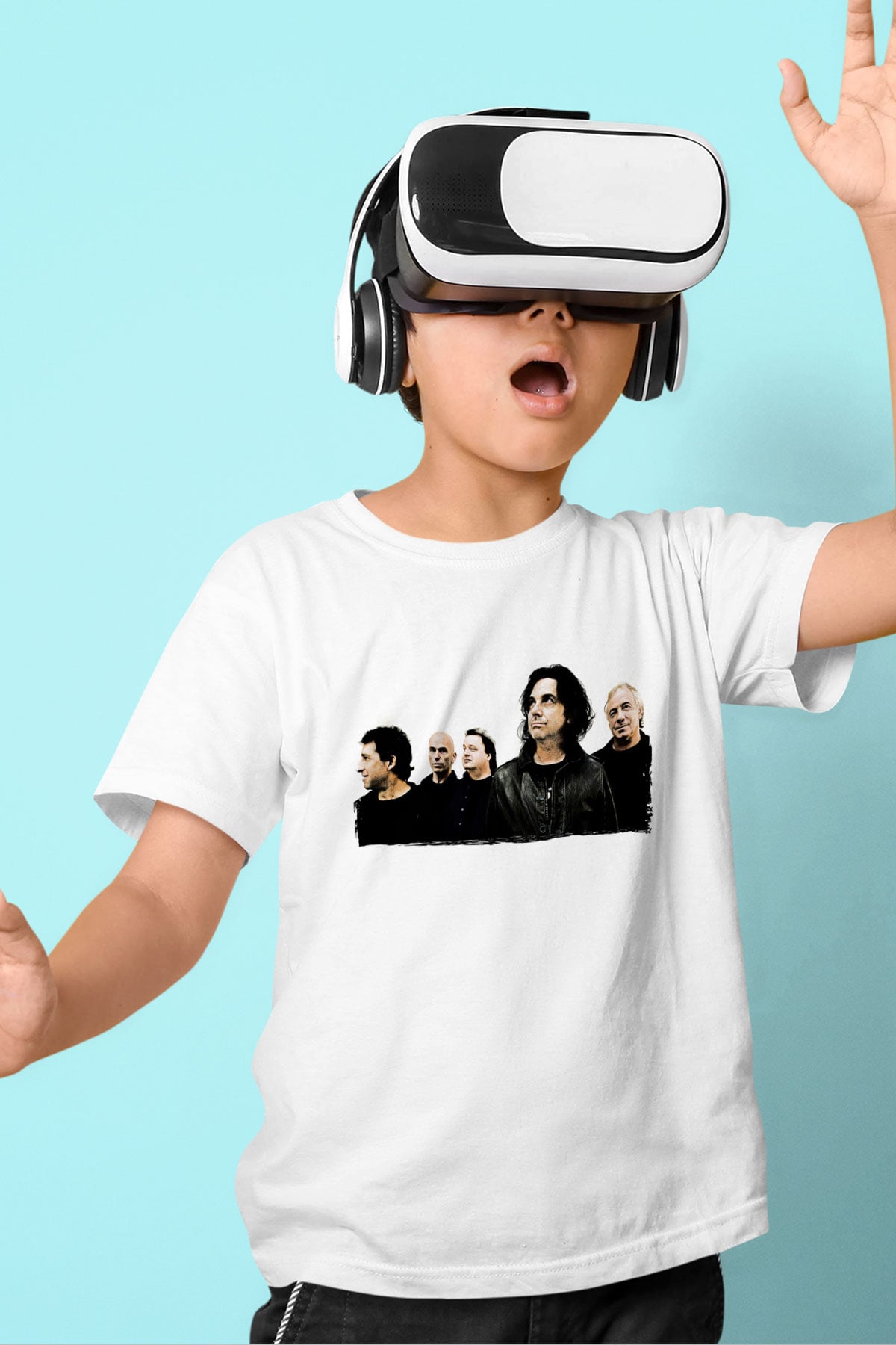 Marillion Baskılı Beyaz Unisex Beyaz Çocuk Tişört - Tshirt