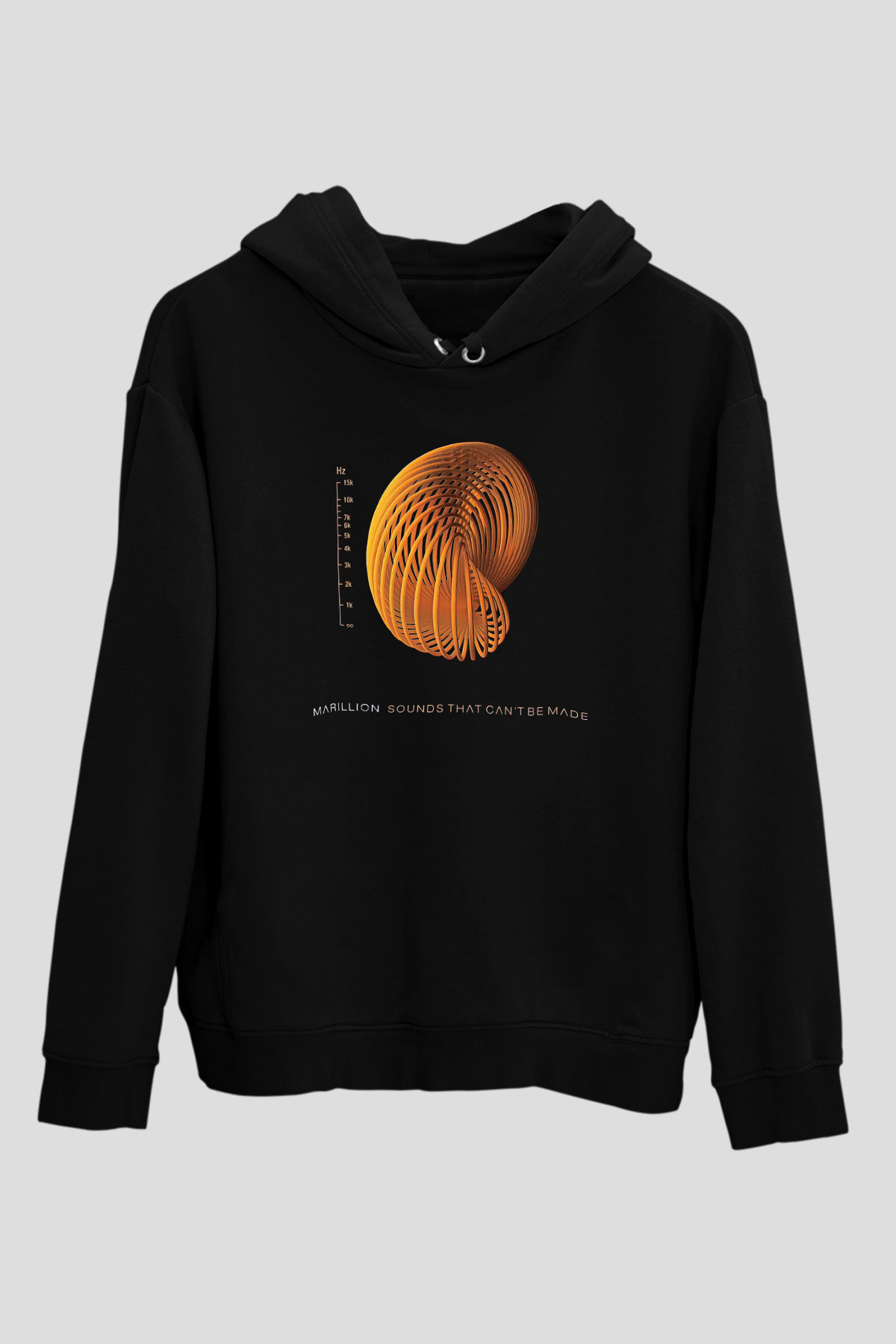 Marillion Baskılı Unisex Siyah Kapüşonlu Sweatshirt