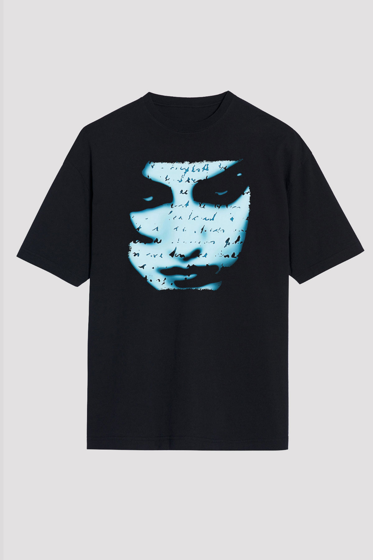Marillion Baskılı Unisex Siyah Oversize Tişört - Tshirt