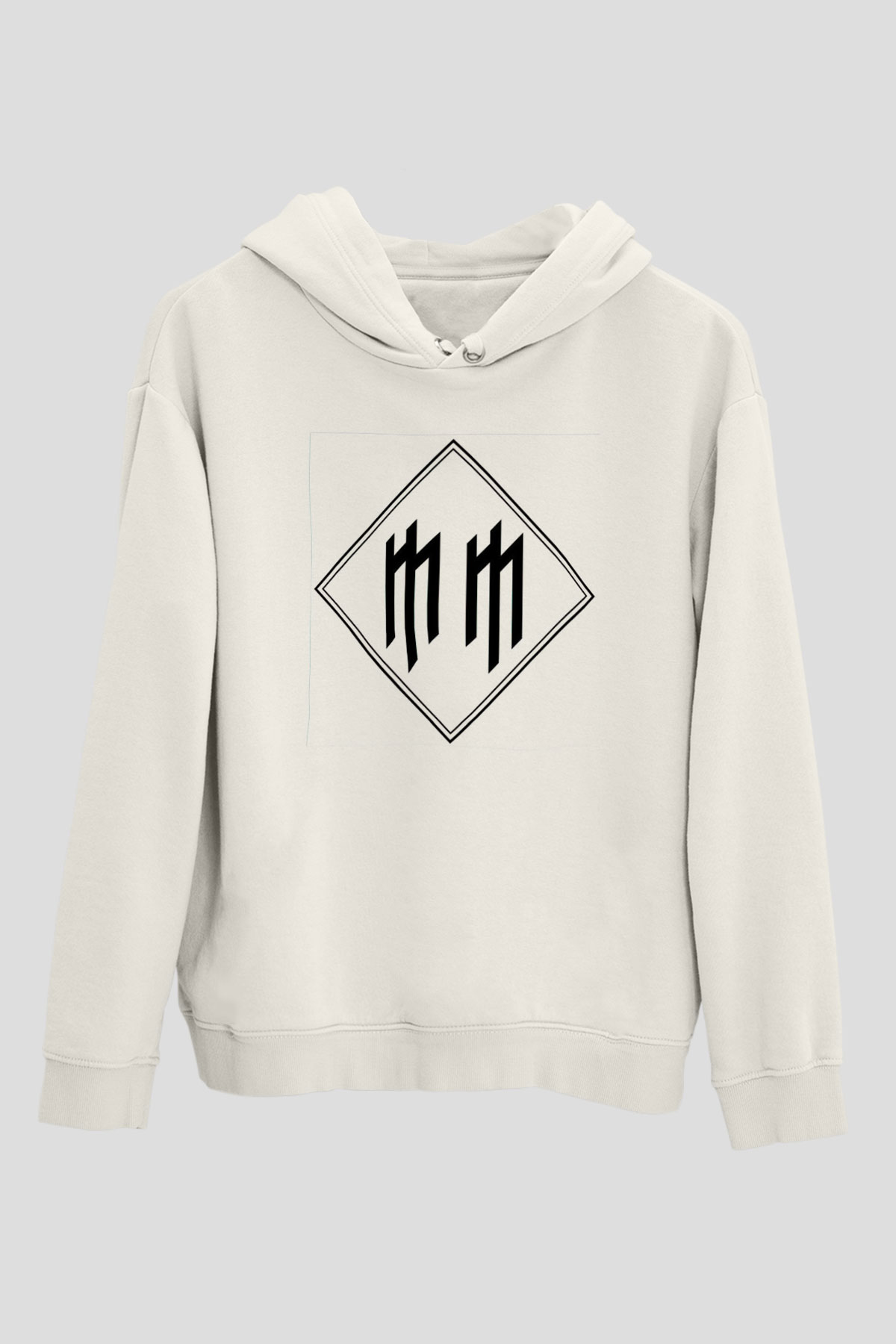 Marilyn Manson Beyaz Unisex Kapşonlu Sweatshirt