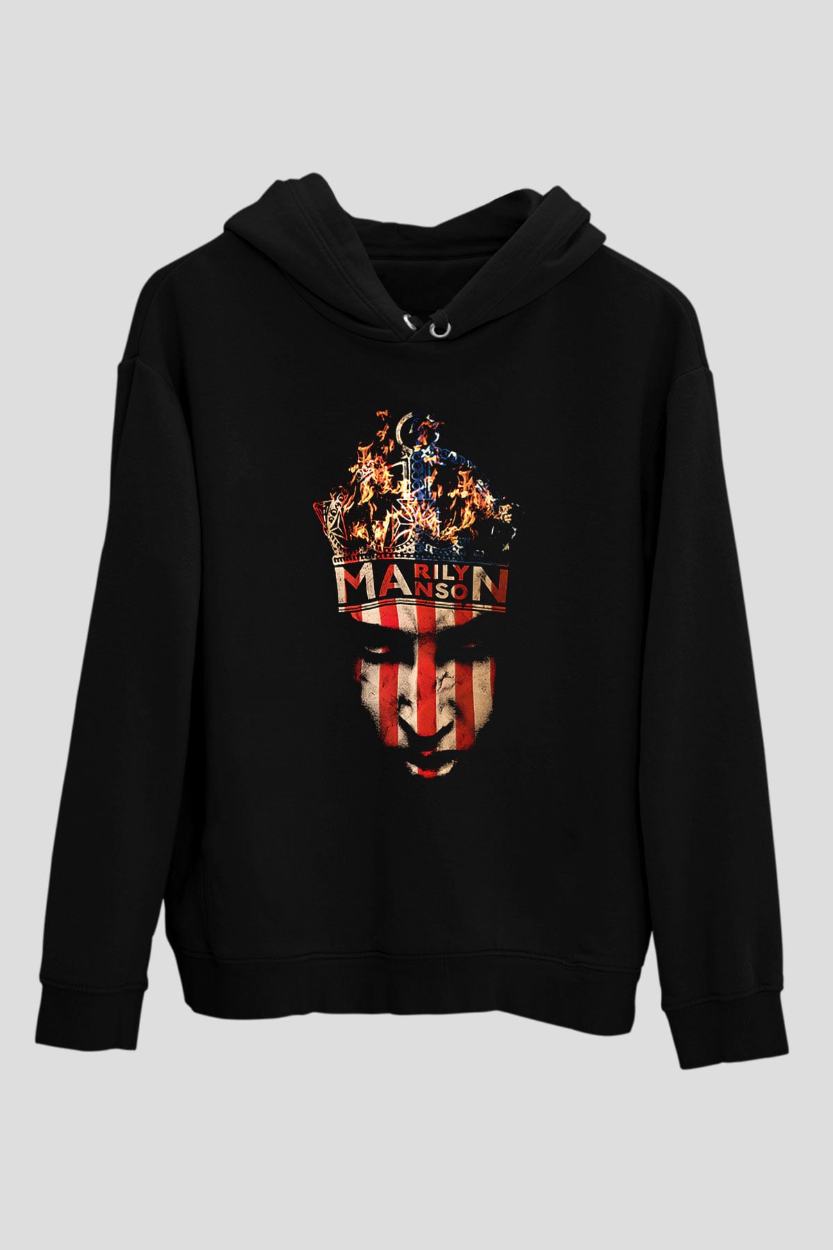 Marilyn Manson Siyah Unisex Hoodie
