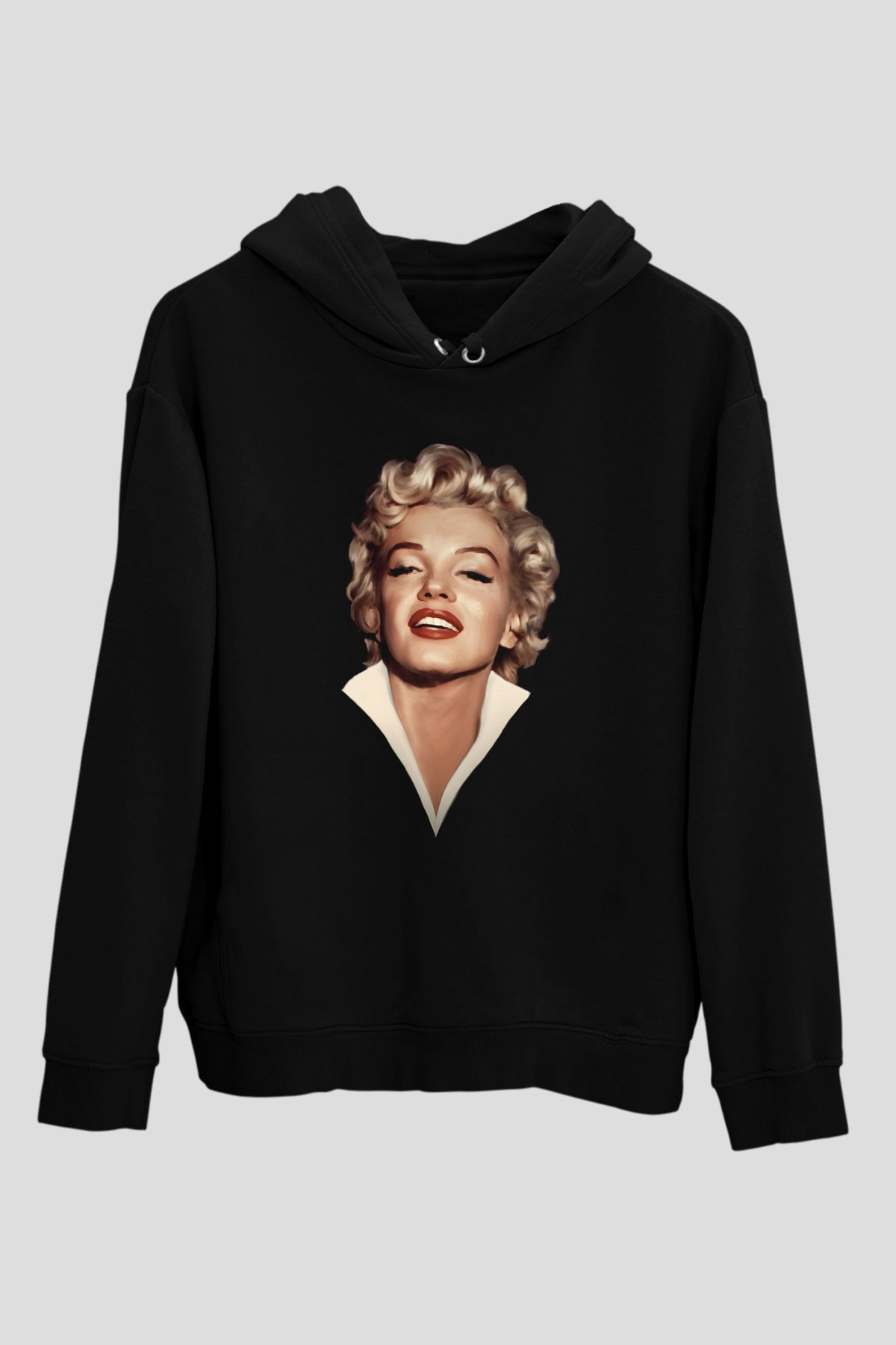 Marilyn Monroe Siyah Unisex Hoodie