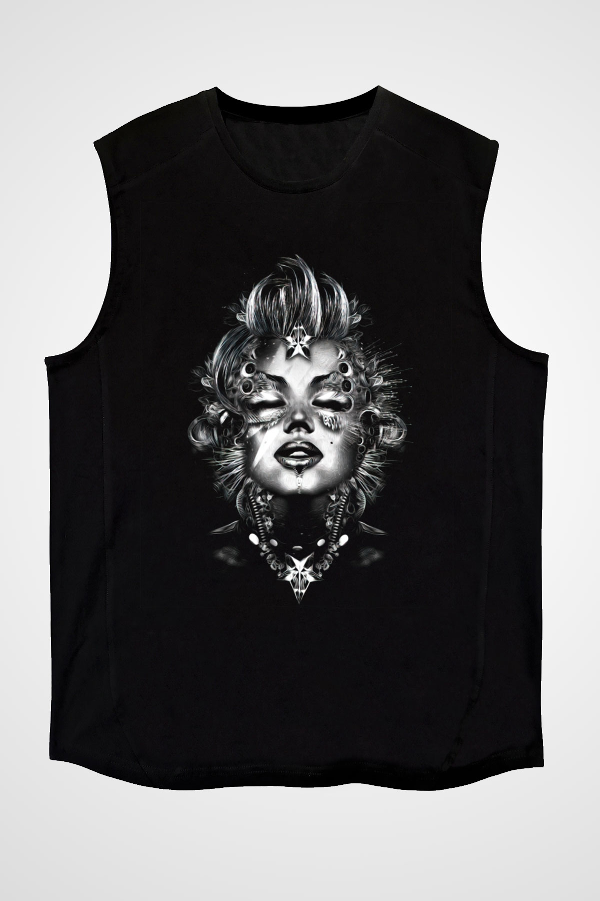 Marilyn Monroe Siyah Unisex Kolsuz Tişört