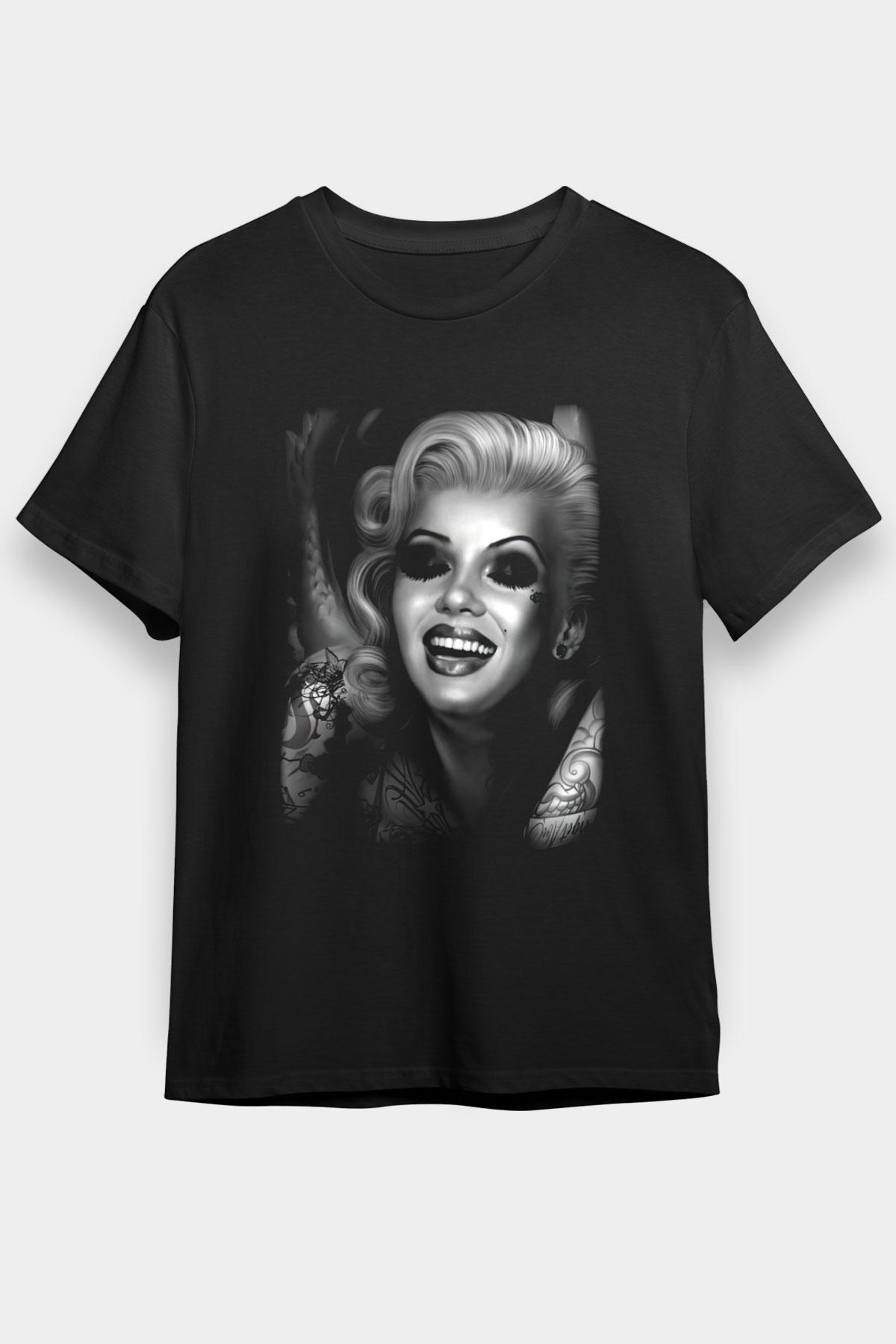 Marilyn Monroe Siyah Unisex Tişört T-Shirt - TişörtFabrikası