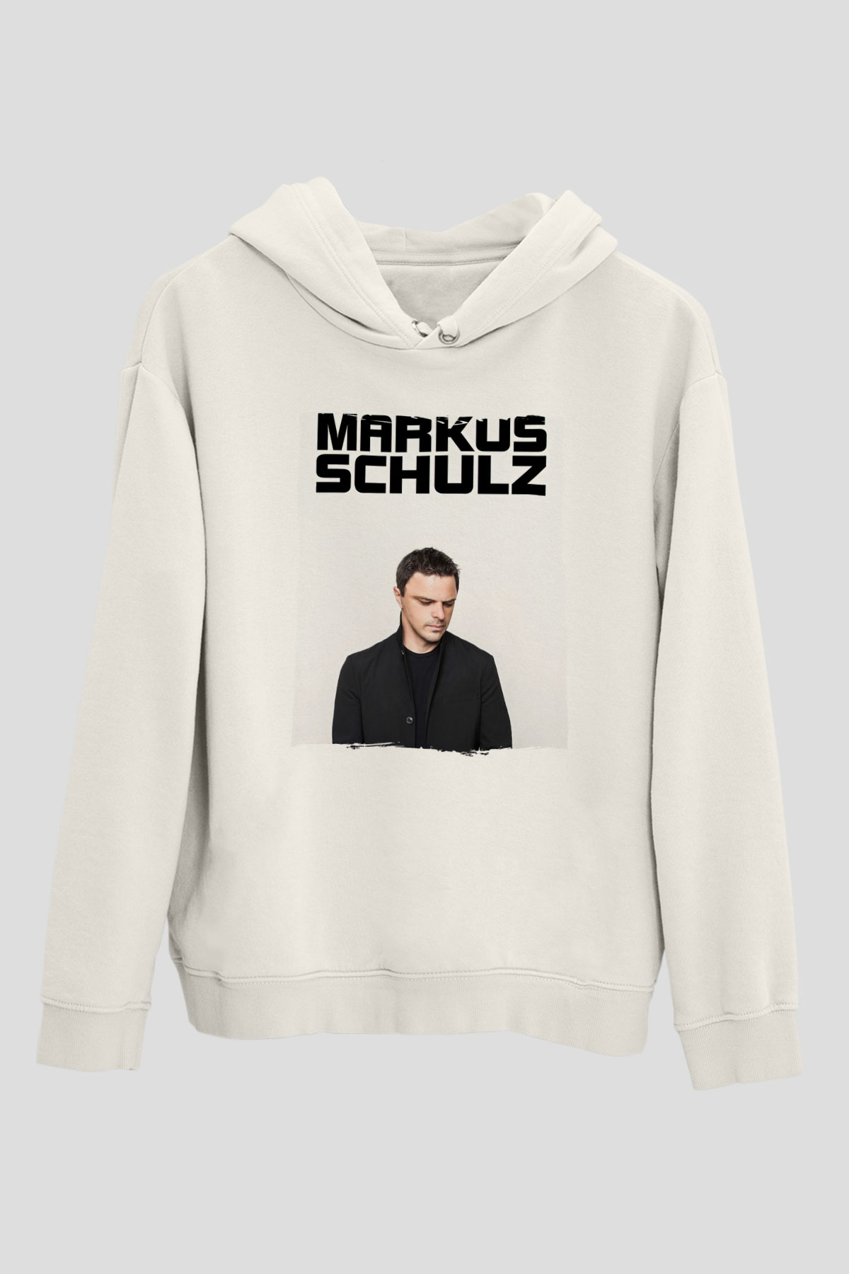 Markus Schulz Beyaz Unisex Kapüşonlu Sweatshirt