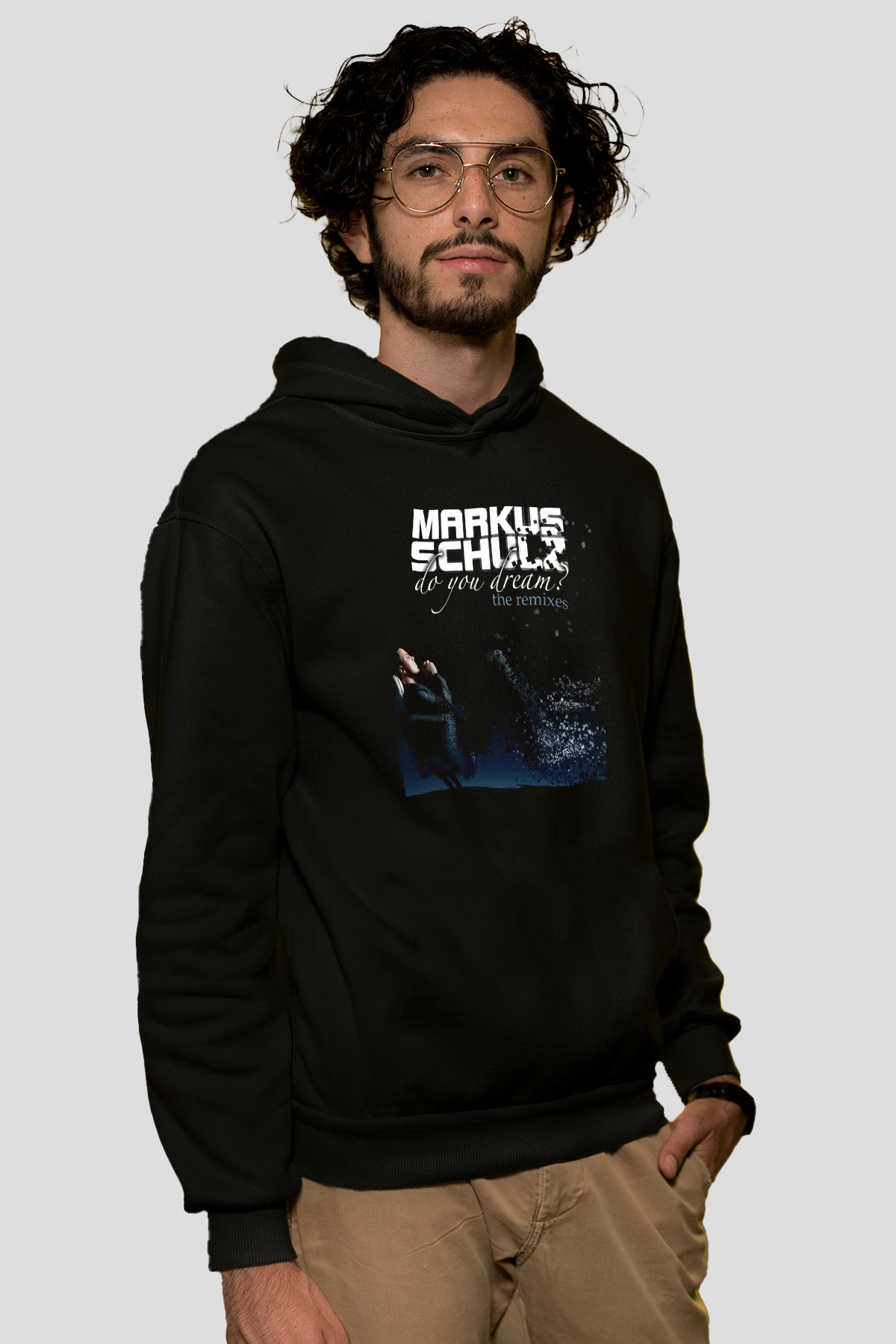 Markus Schulz Siyah Unisex Kapüşonlu Sweatshirt
