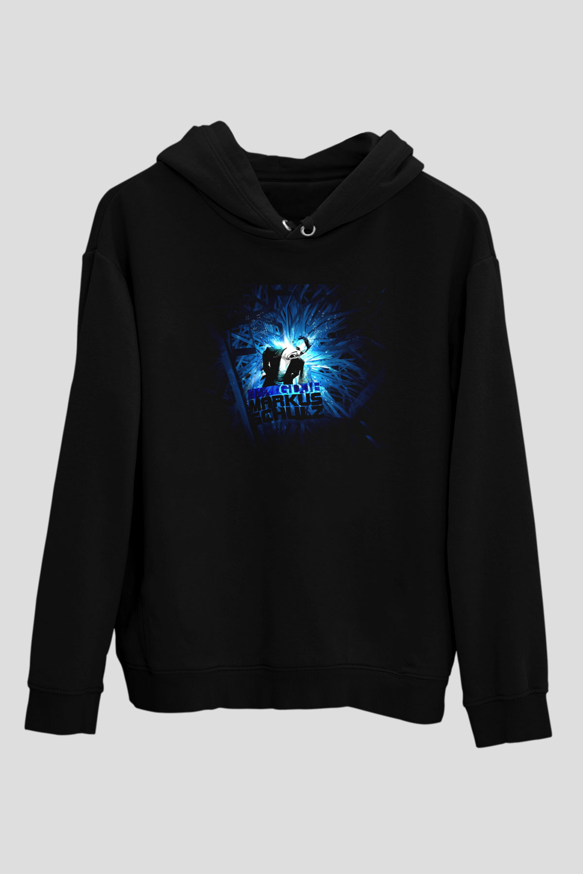 Markus Schulz Siyah Unisex Kapüşonlu Sweatshirt