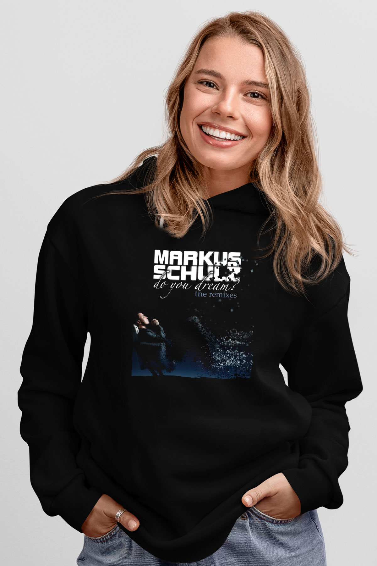Markus Schulz Siyah Unisex Kapüşonlu Sweatshirt