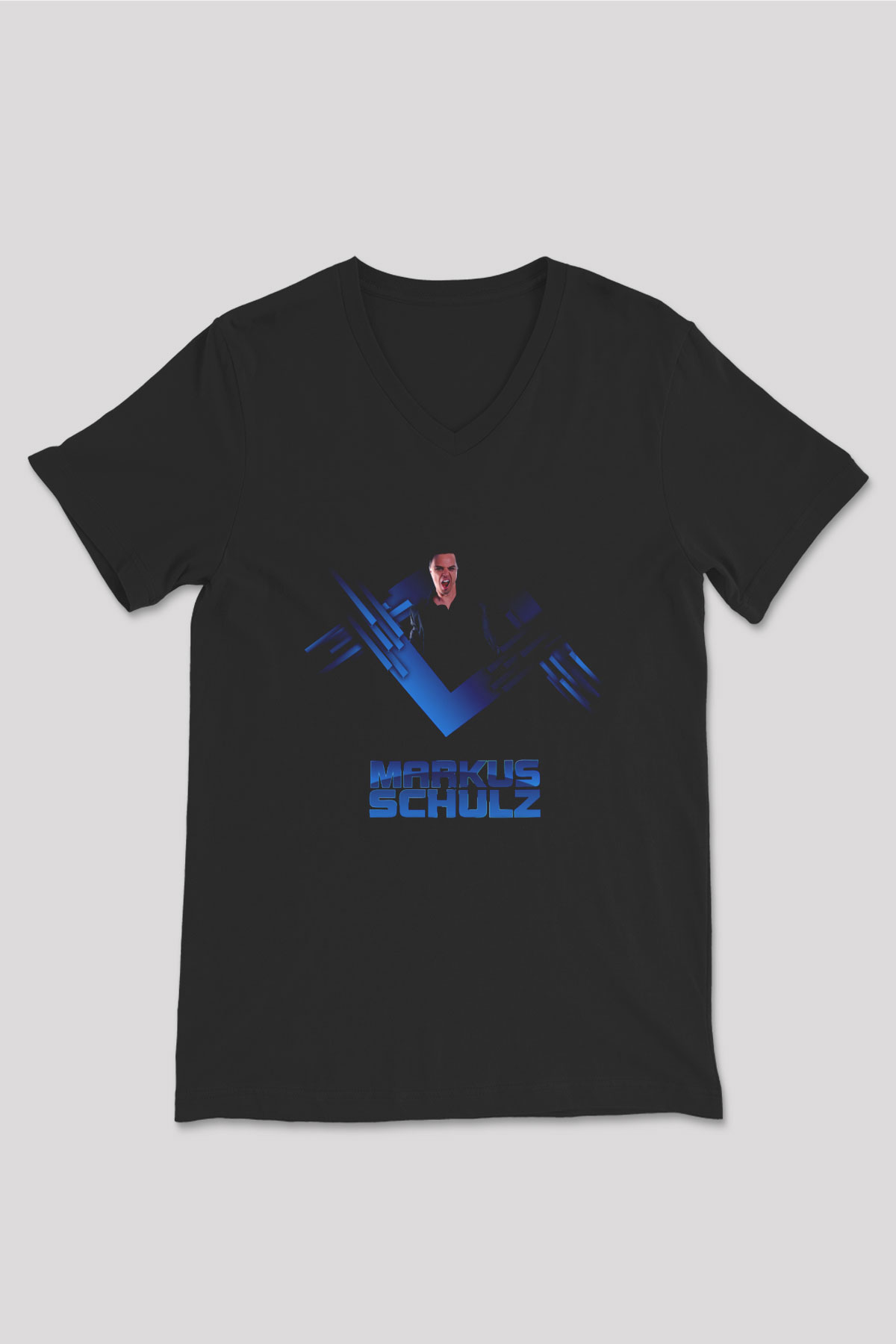 Markus Schulz Siyah Unisex V Yaka Tişört