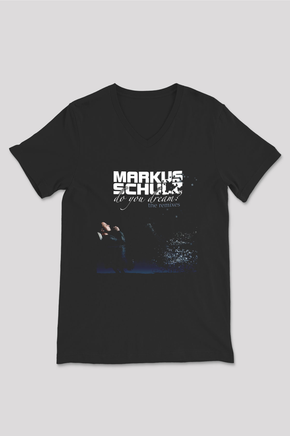 Markus Schulz Siyah Unisex V Yaka Tişört