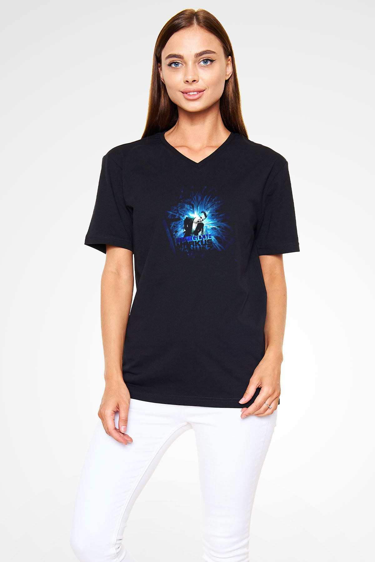 Markus Schulz Siyah Unisex V Yaka Tişört