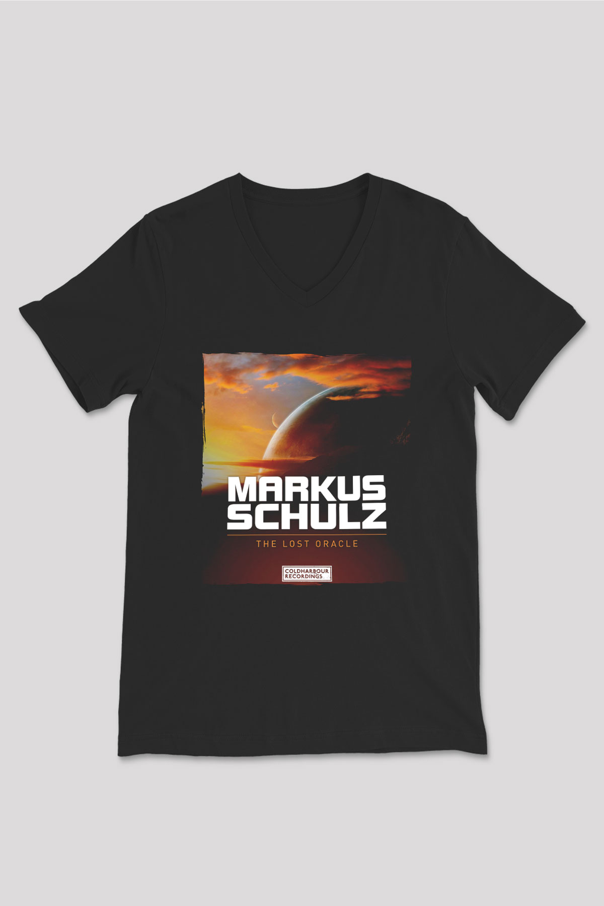 Markus Schulz Siyah Unisex V Yaka Tişört