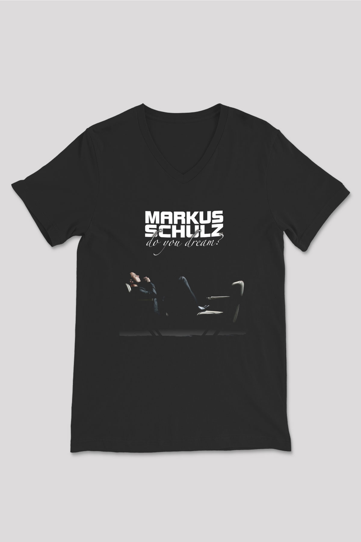 Markus Schulz Siyah Unisex V Yaka Tişört