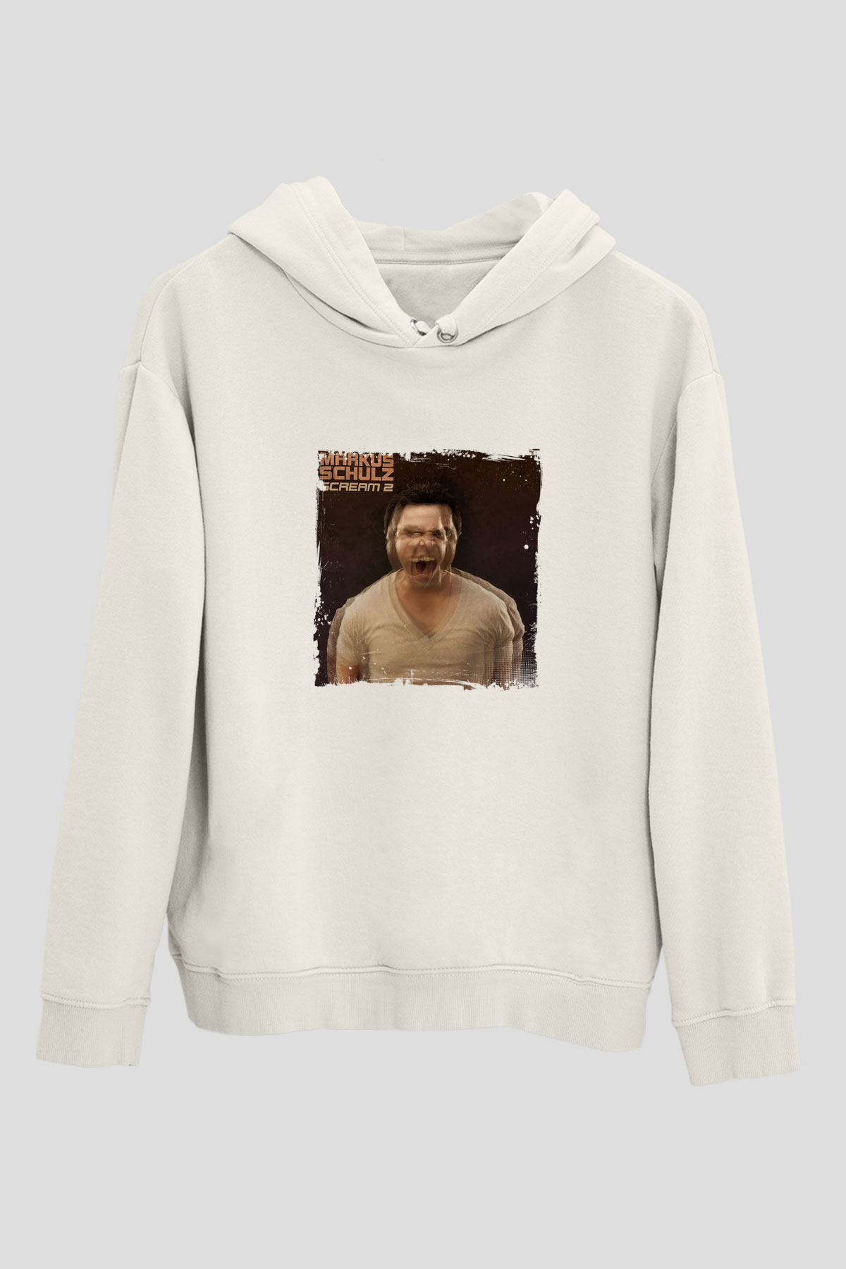 Markus SchulzBaskılı Beyaz Hoodie