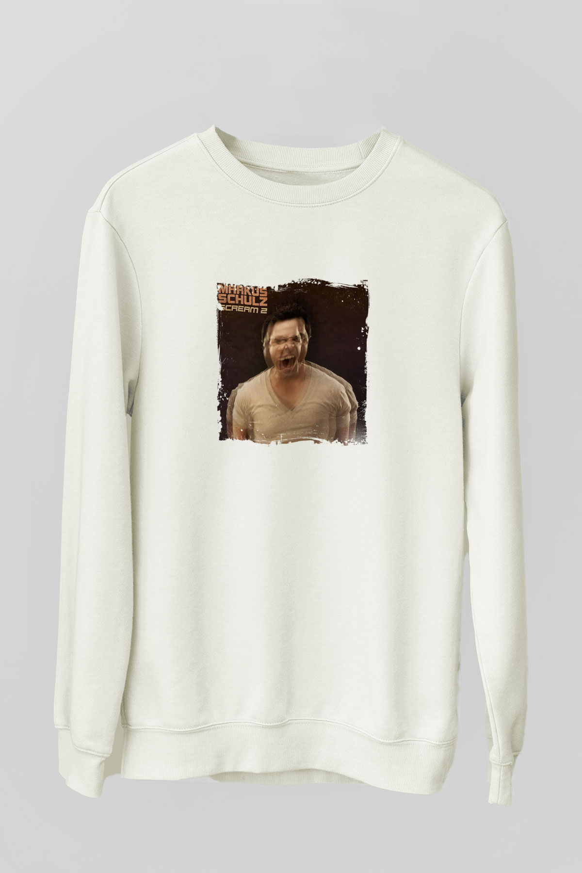 Markus SchulzBaskılı Beyaz Sweatshirt