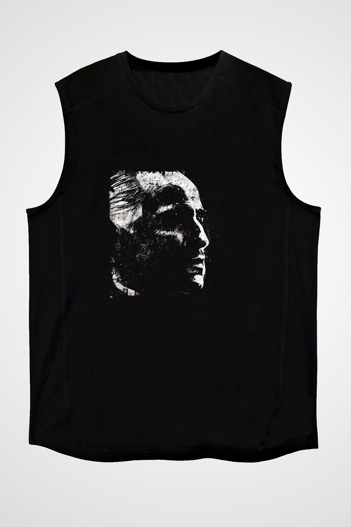 Marlon Brando Baskılı Unisex Siyah Kolsuz Tişört