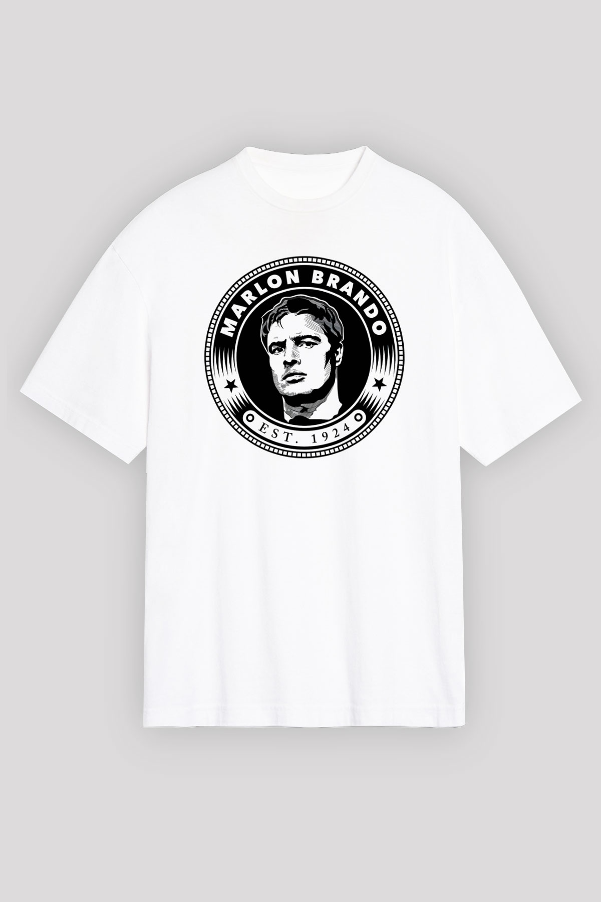 Marlon Brando Beyaz Unisex Oversize Tişört T-Shirt