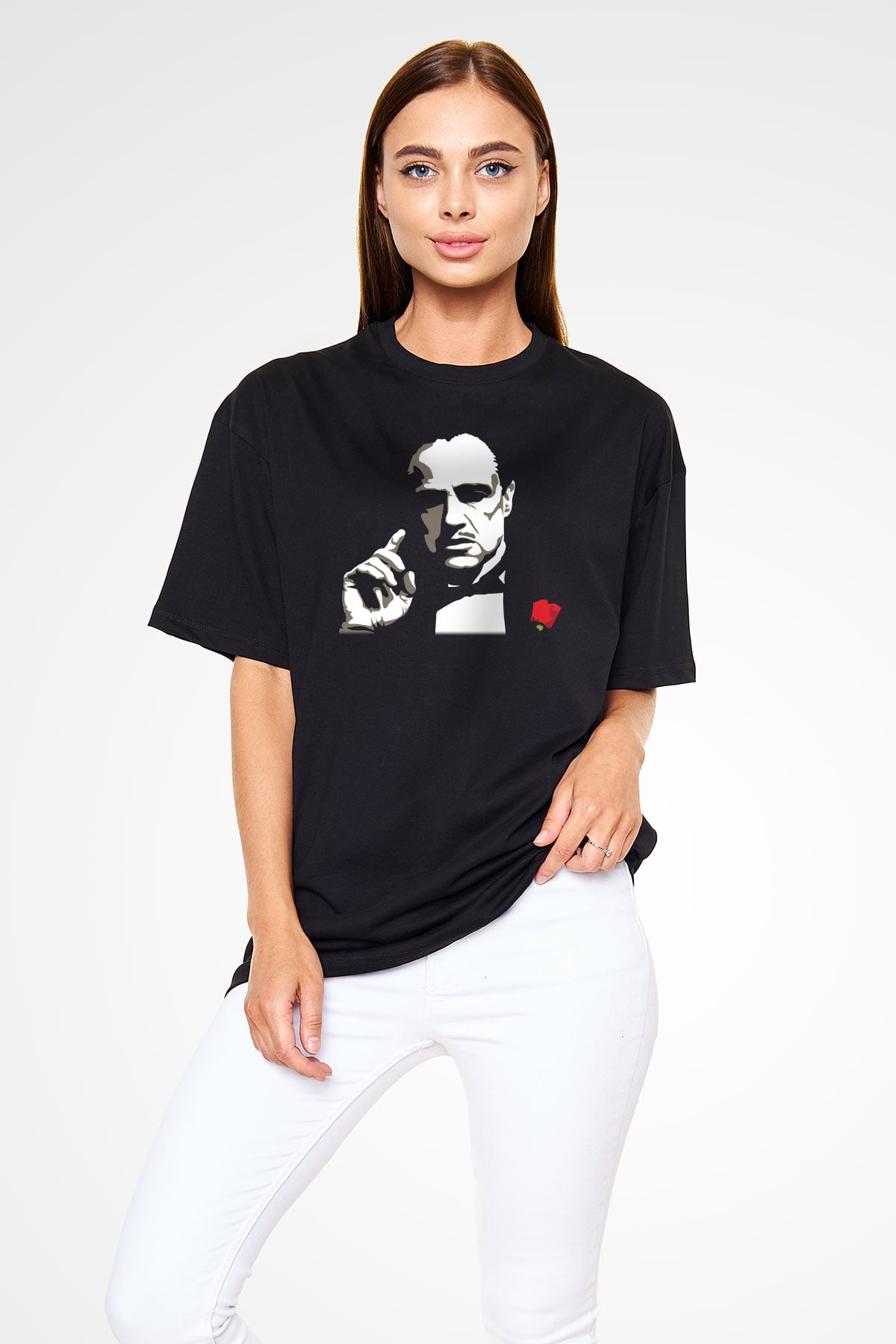 Marlon Brando Siyah Unisex Oversize Tişört T-Shirt