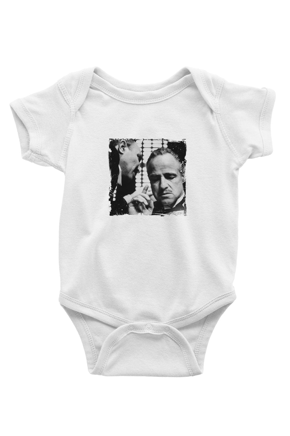 Marlon Brando Unisex Baskılı Beyaz Bebek Body - Zıbın