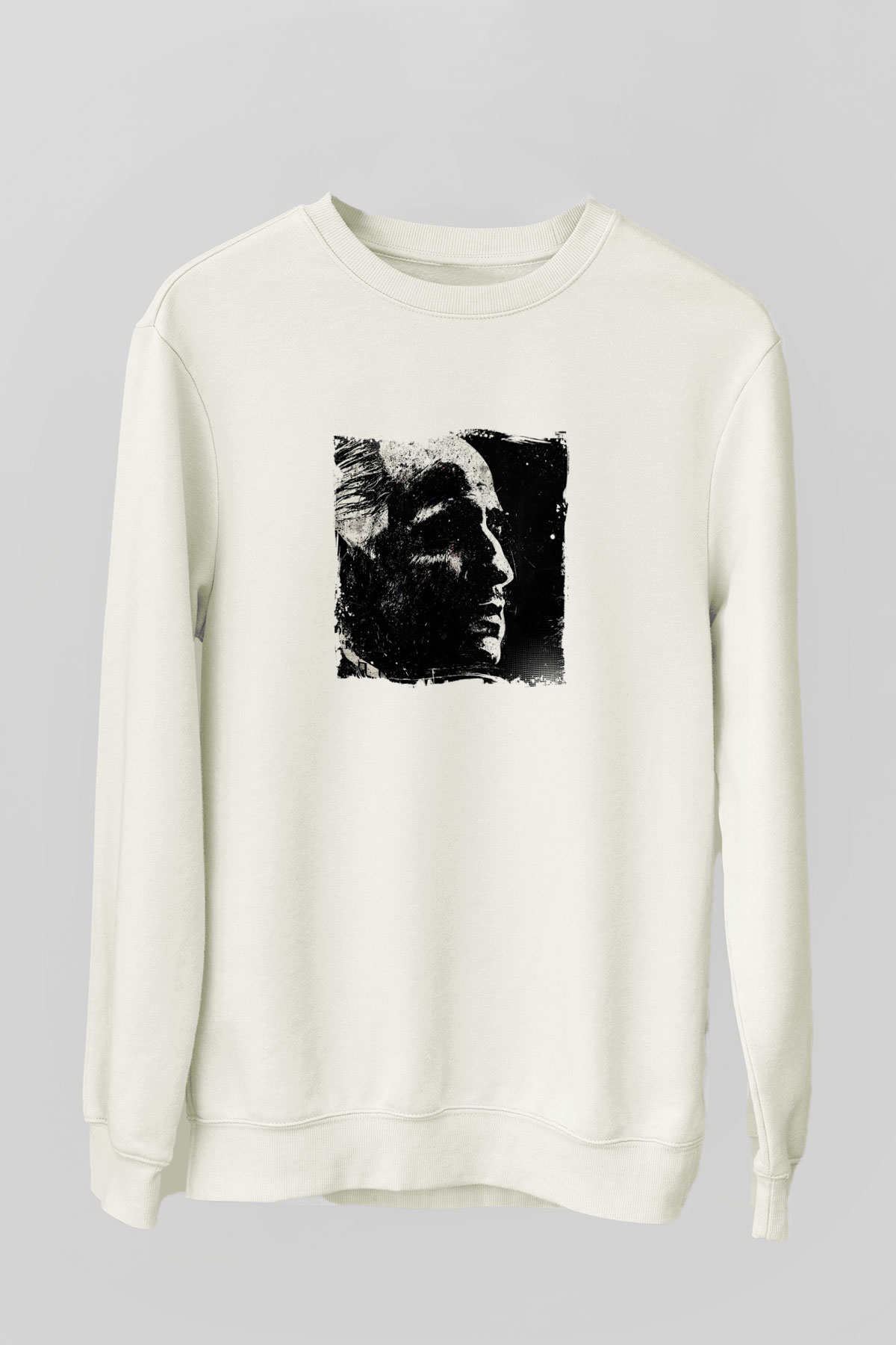 Marlon Brando Unisex Baskılı Beyaz Sweatshirt