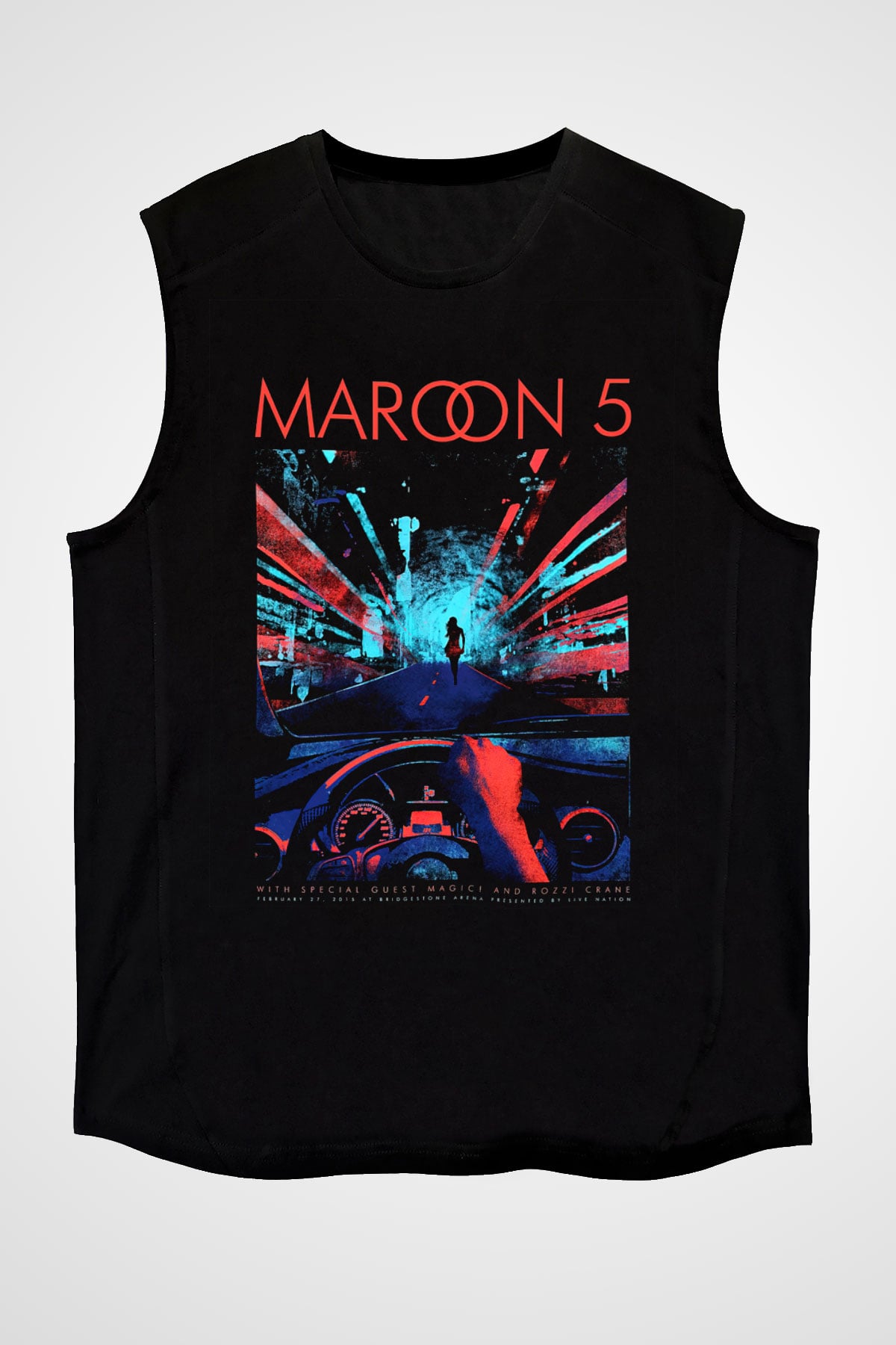 Maroon 5 Siyah Unisex Kolsuz Tişört