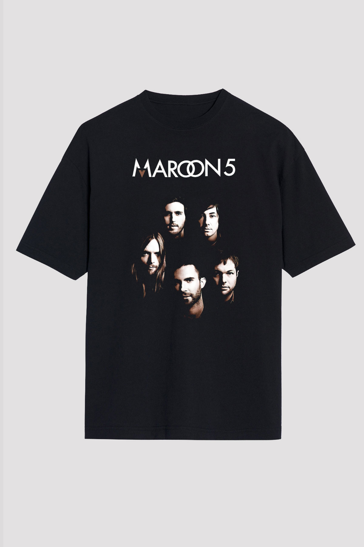 Maroon 5 Siyah Unisex Oversize Tişört T-Shirt
