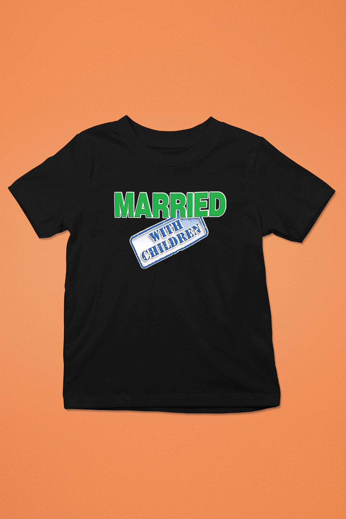 Married with Children Baskılı Siyah Unisex Çocuk Tişört