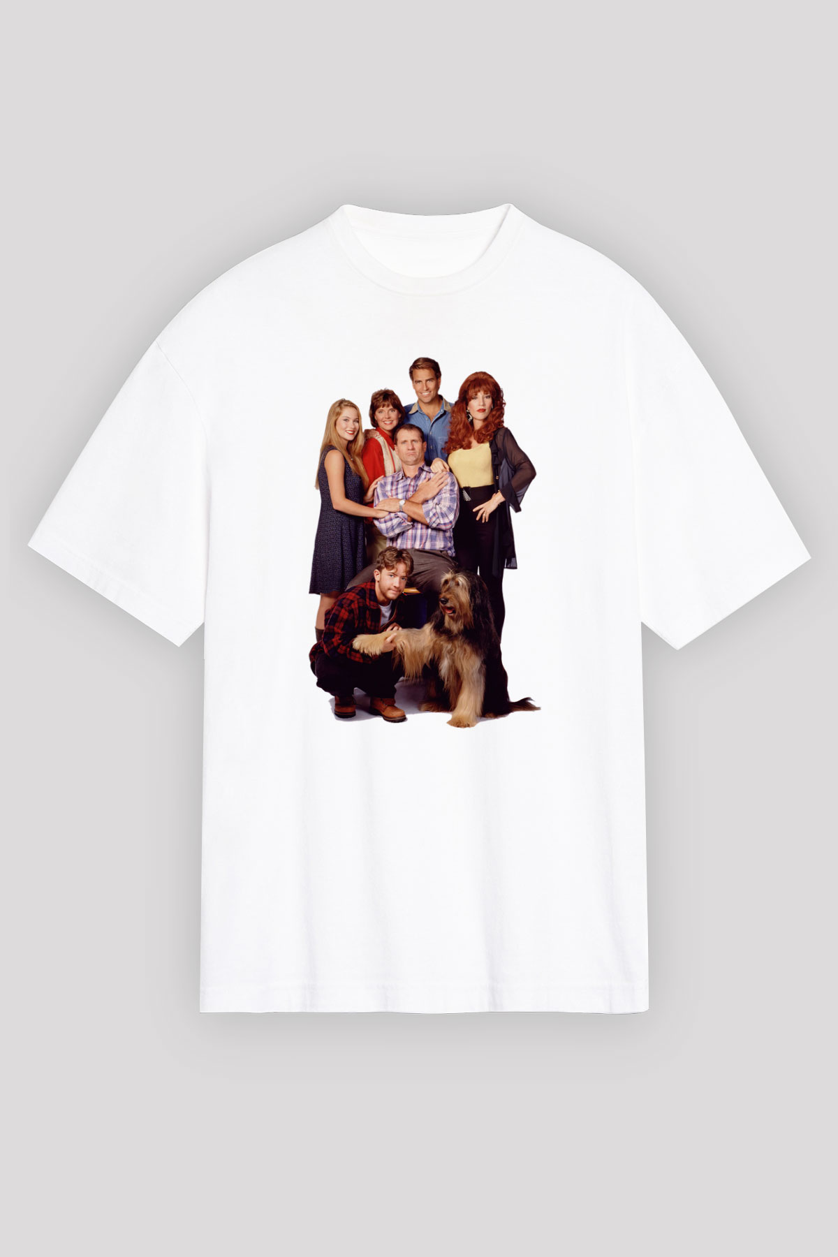 Married with Children Beyaz Unisex Oversize Tişört T-Shirt