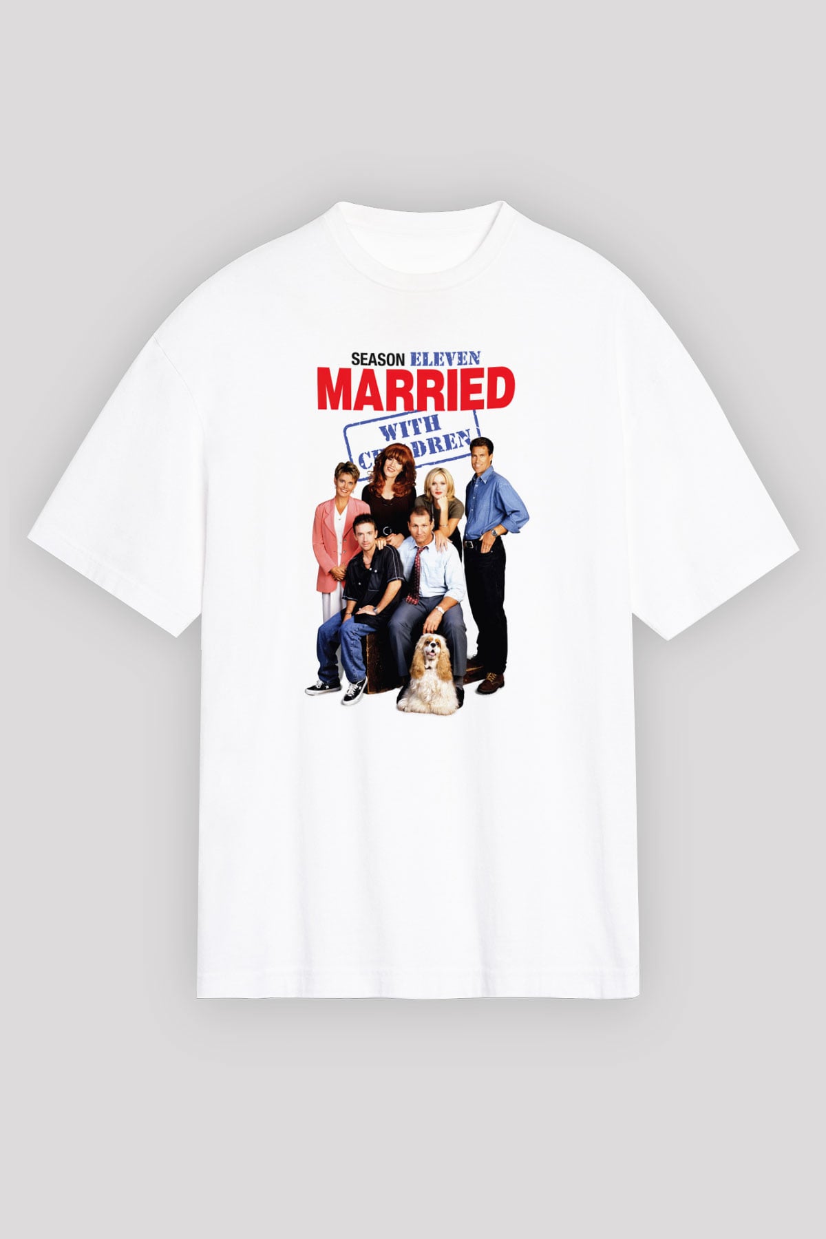 Married with Children Beyaz Oversize Tişört Oversize T-shirt