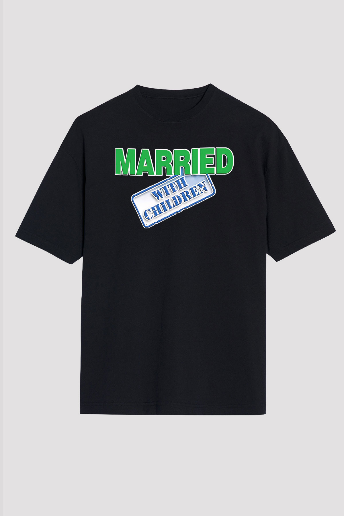 Married with Children Siyah Unisex Oversize Tişört T-Shirt