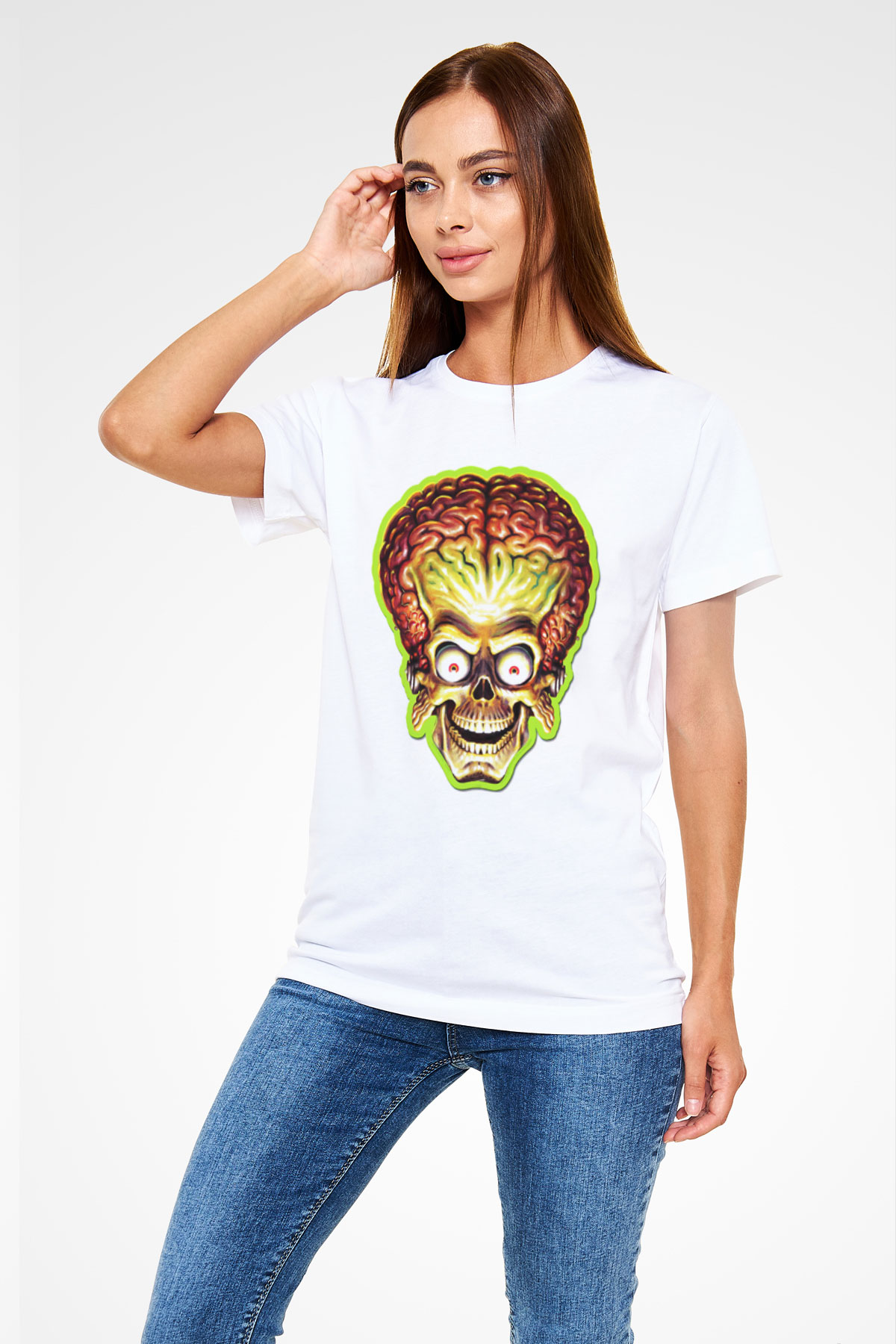 Mars Attacks Beyaz Unisex Tişört