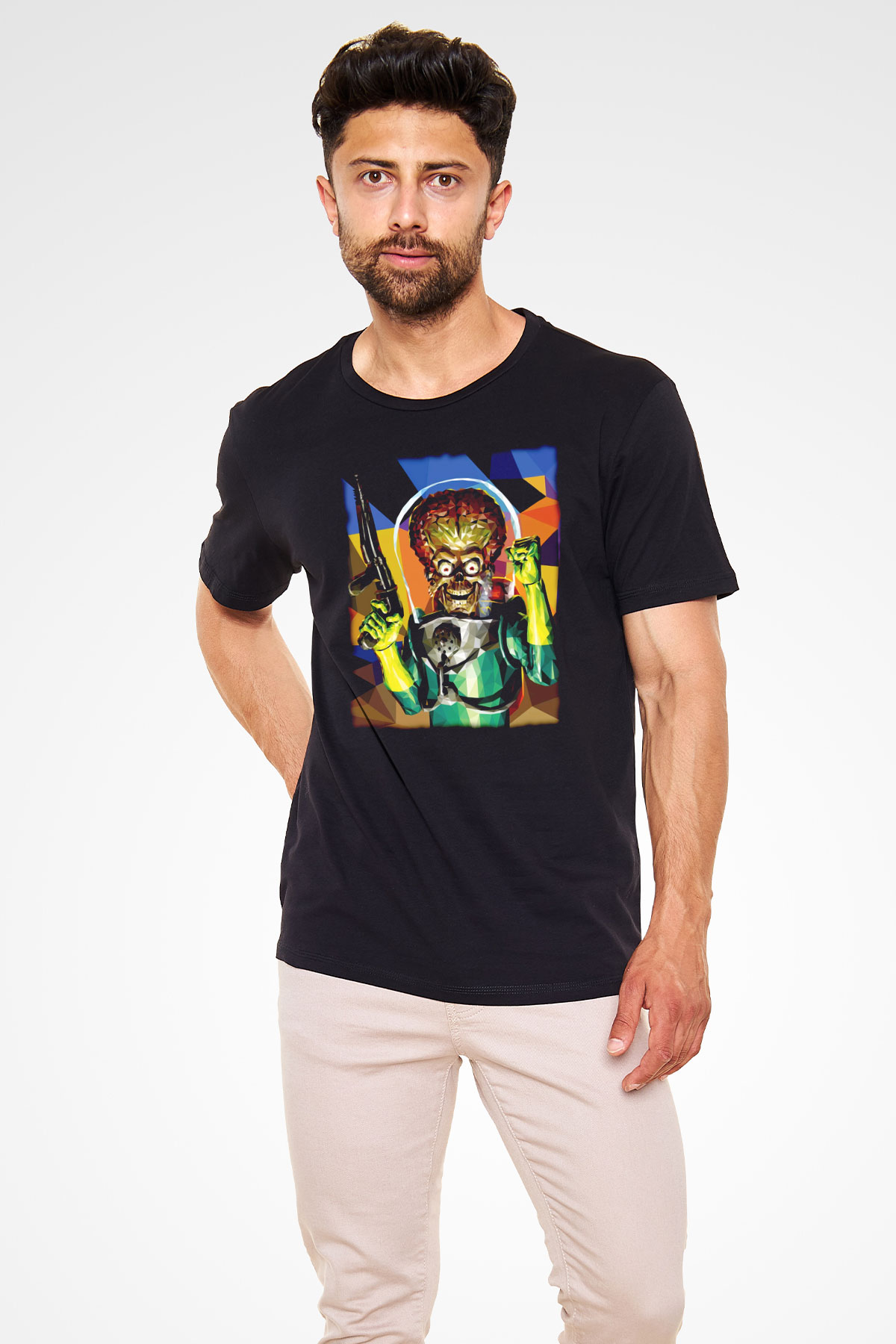 Mars Attacks Siyah Unisex Tişört