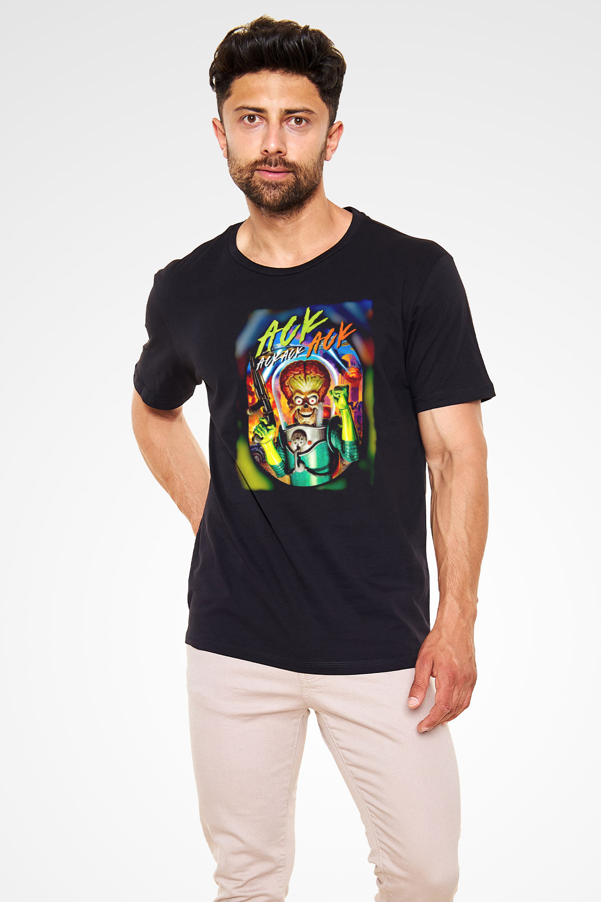 Mars Attacks Siyah Unisex Tişört