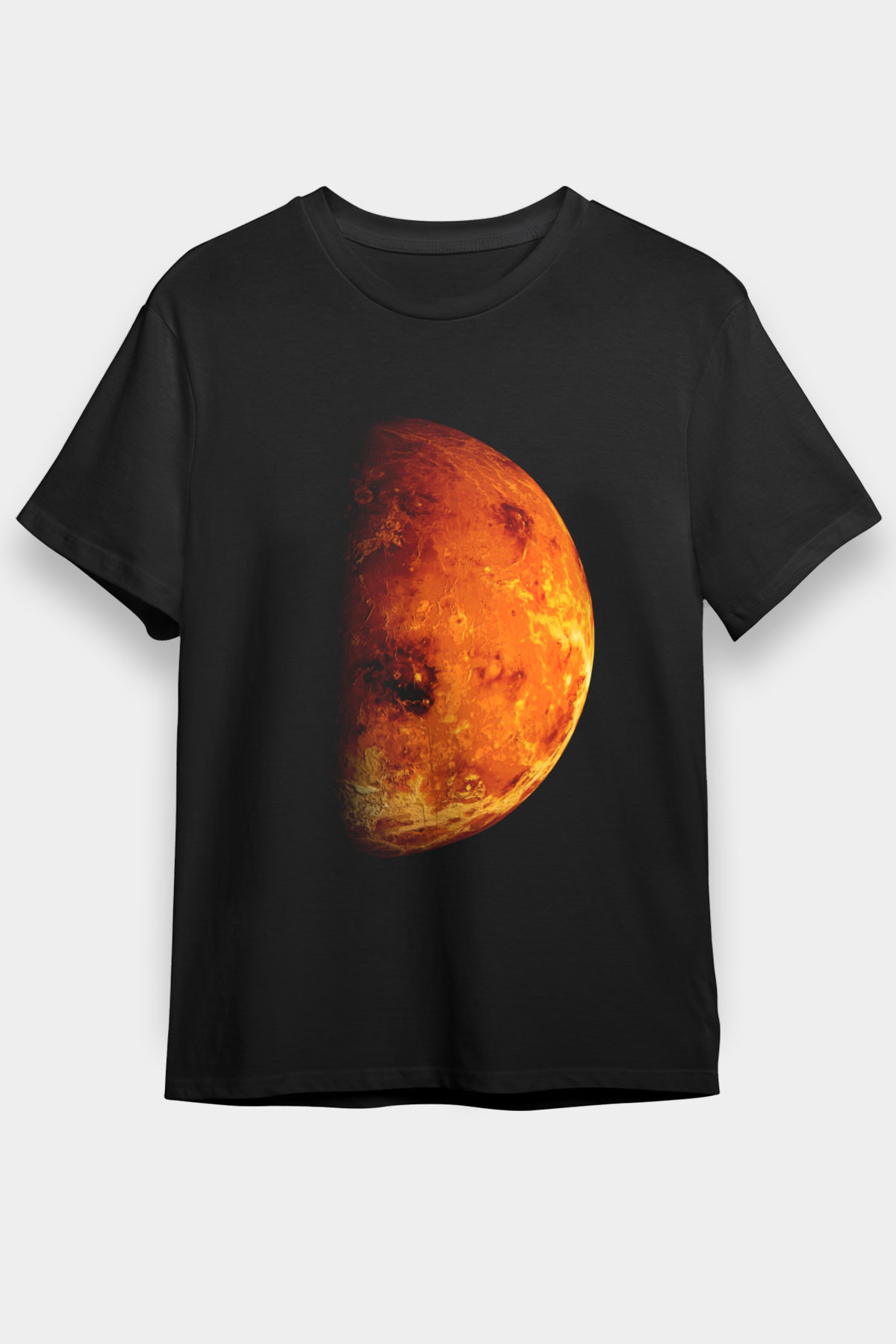 Mars Siyah Unisex Tişört T-Shirt - TişörtFabrikası