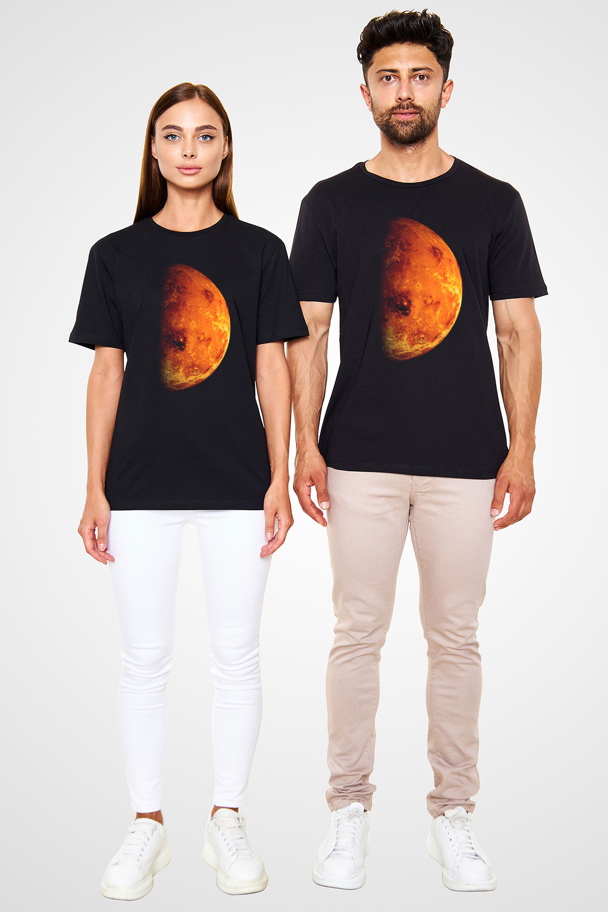 Mars Siyah Unisex Tişört T-Shirt - TişörtFabrikası