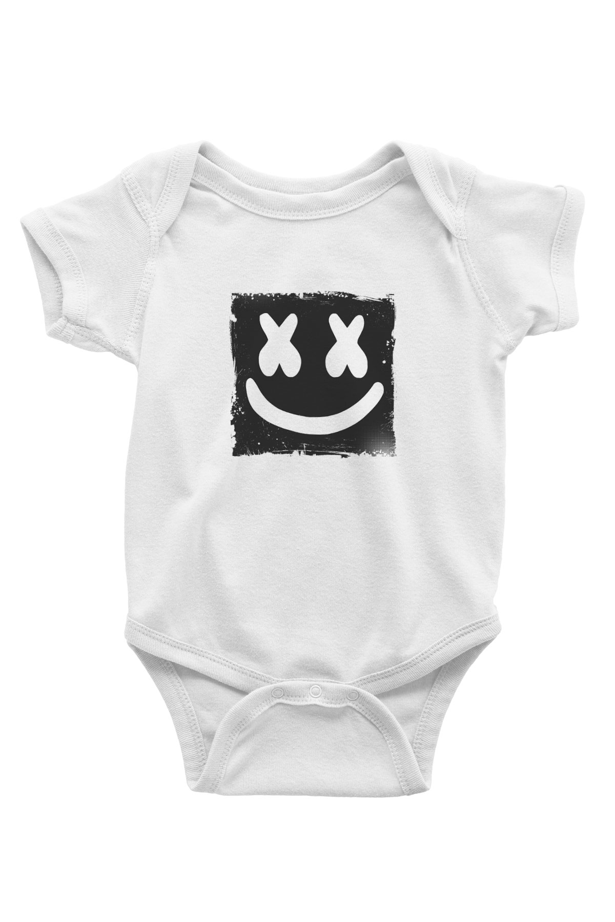 Marshmello Baskılı Beyaz Bebek Body - Zıbın