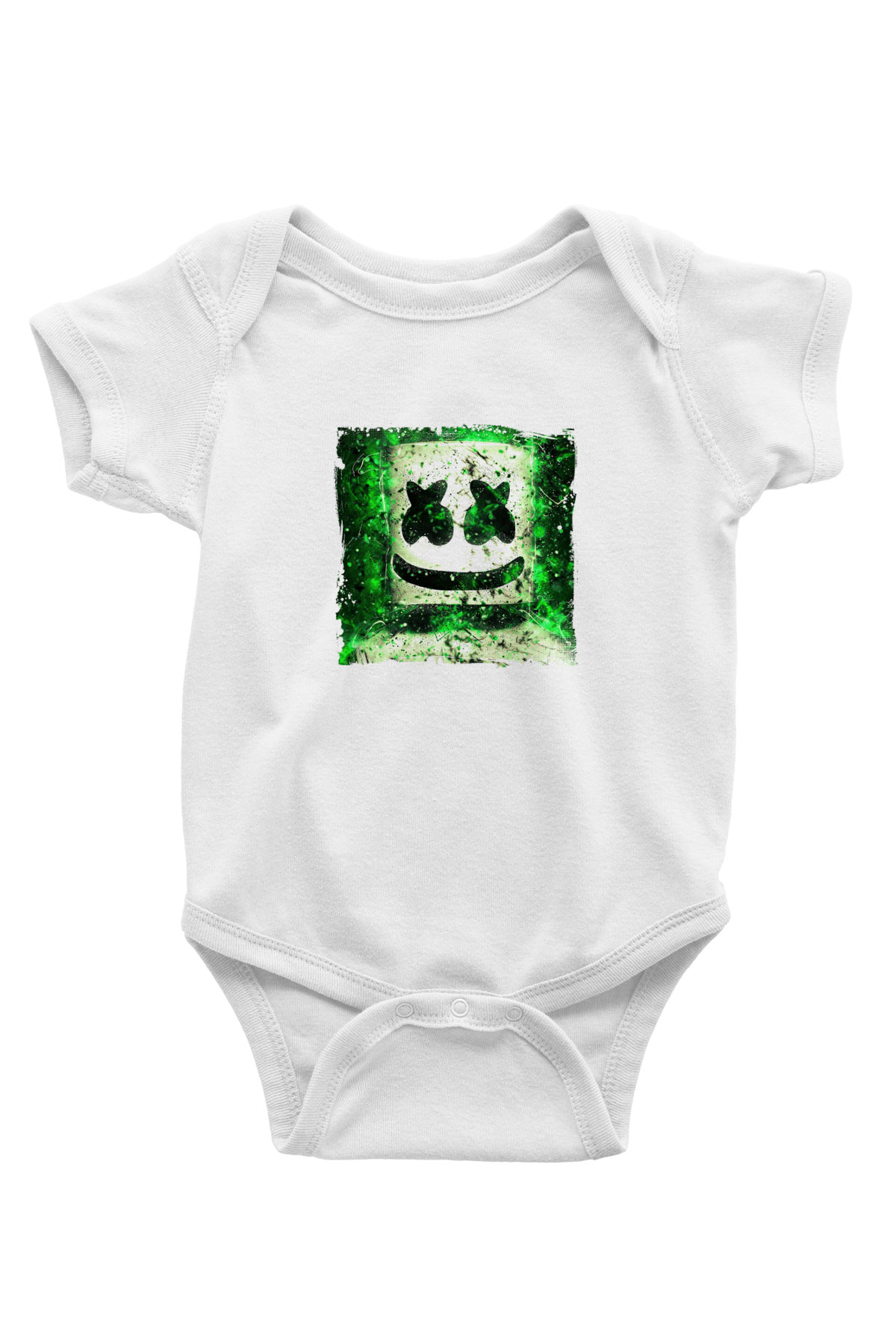 Marshmello Baskılı Beyaz Bebek Body - Zıbın